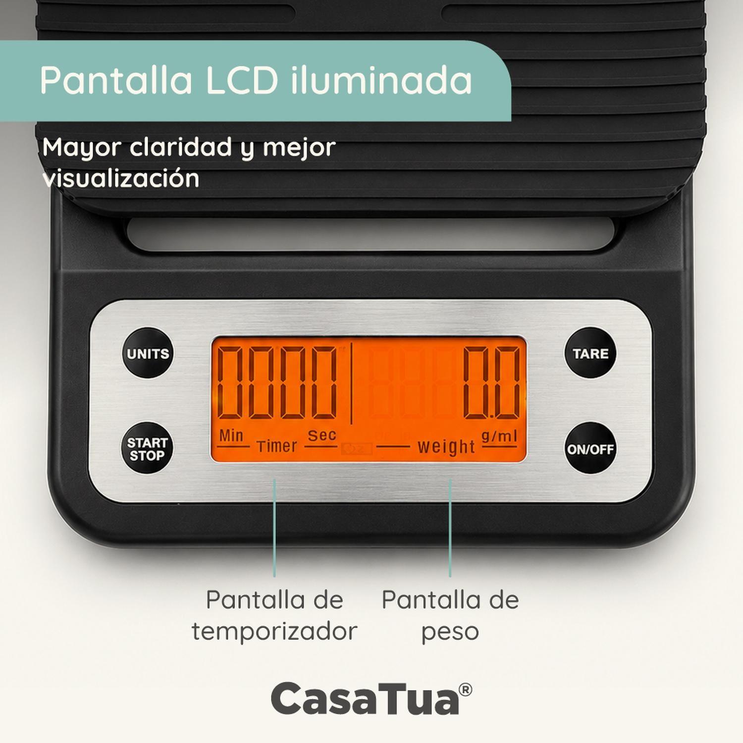 Pesa Digital Cocina CasaTua Balanza Alimentos hasta 3 Kilos-6