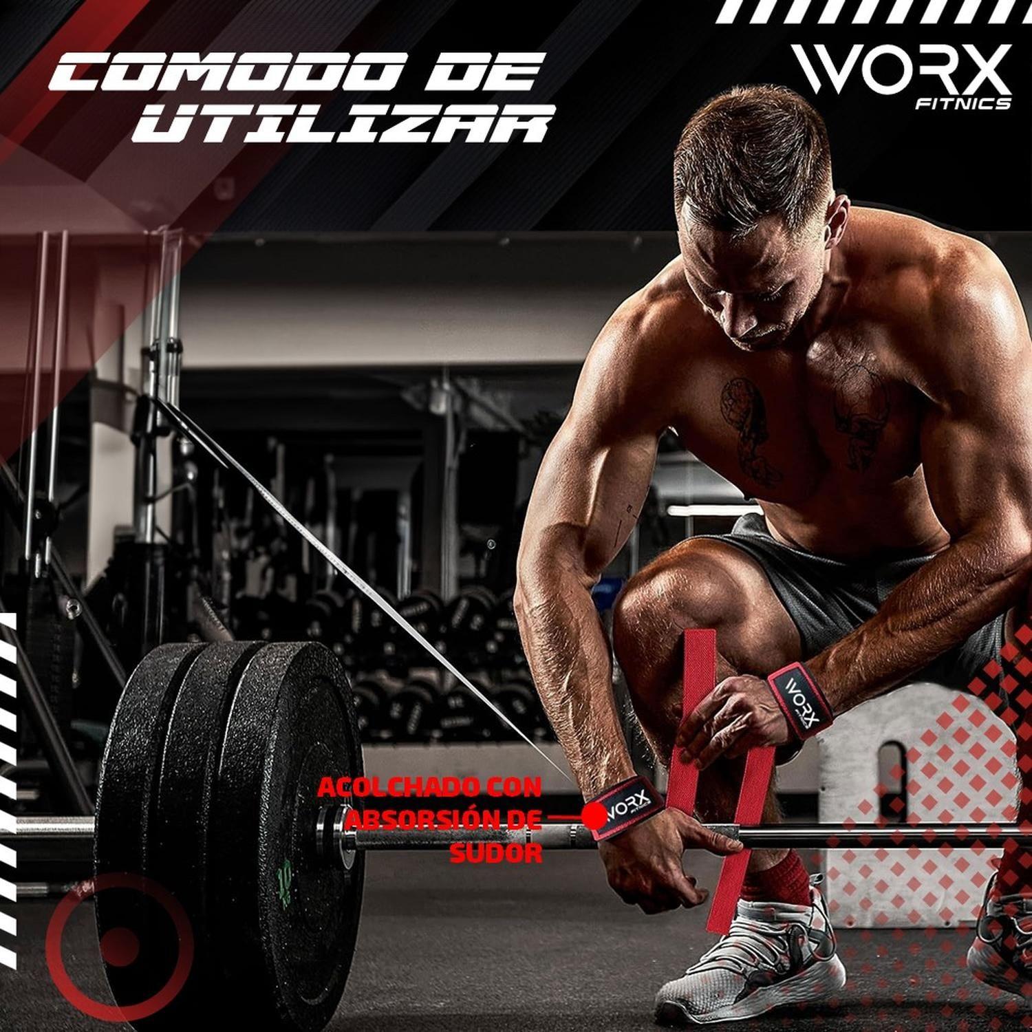Straps Correas Levantamiento Worx Pesas Gym Gimnasio Set 2-5