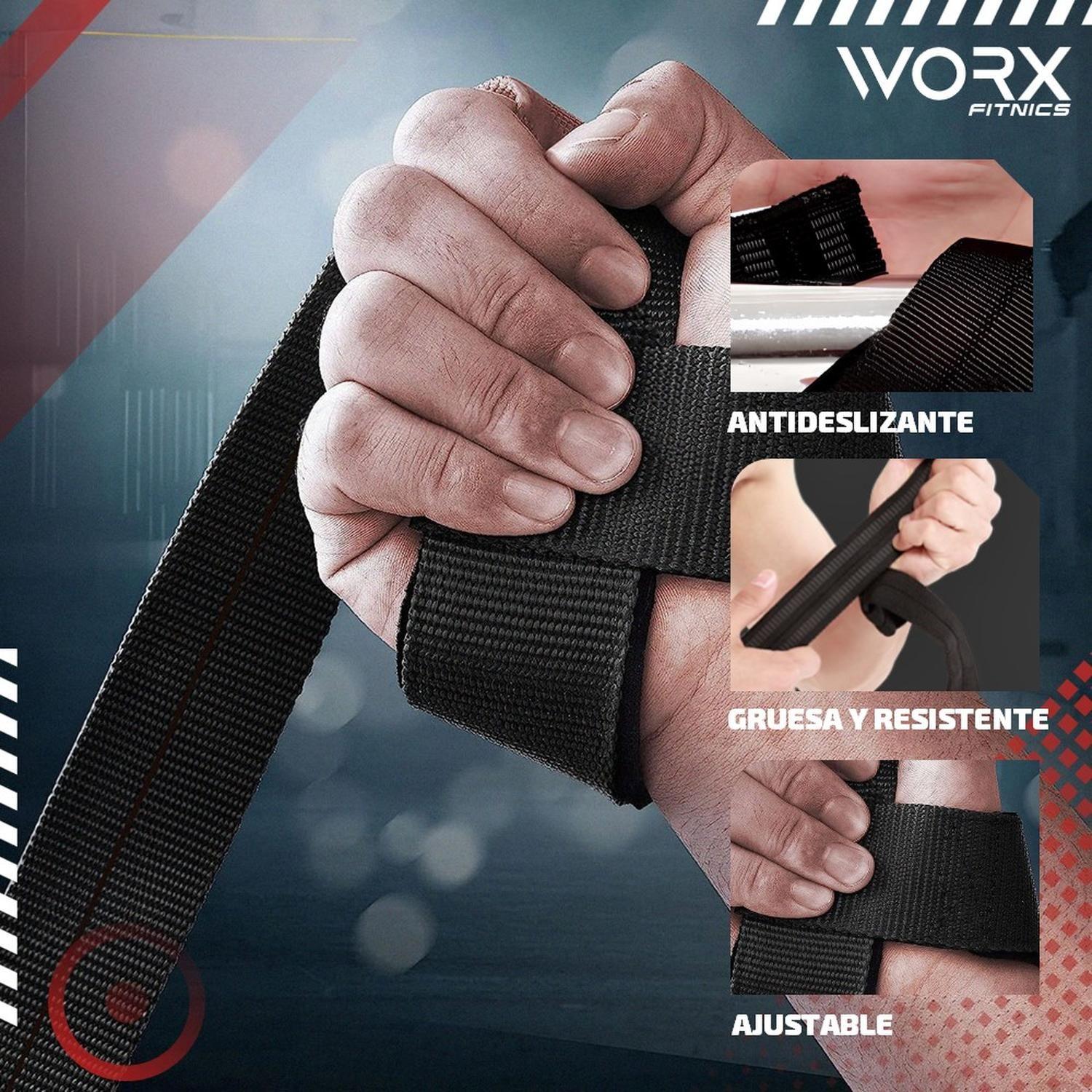 Straps Correas Levantamiento Worx Pesas Gym Gimnasio Set 2-3