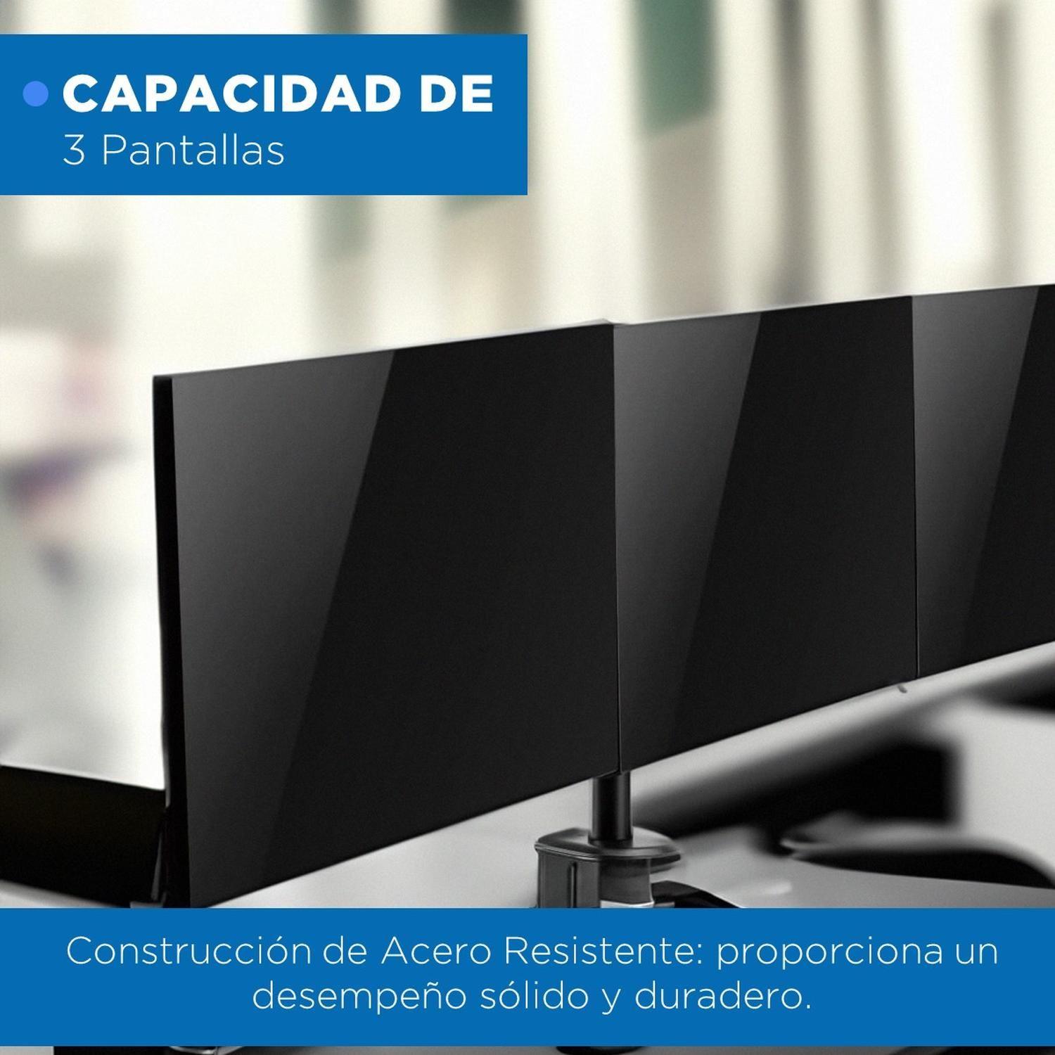Soporte Brazo Triple Para 3 Monitores De Escritorio Linkon-2