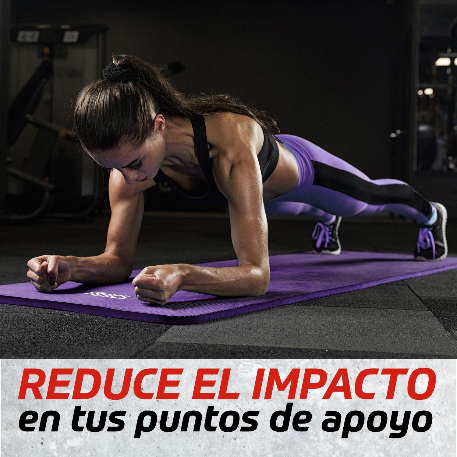 Mat Yoga Colchoneta Ejercicio Extra Grueso 15mm Bolso+Correa violeta-2