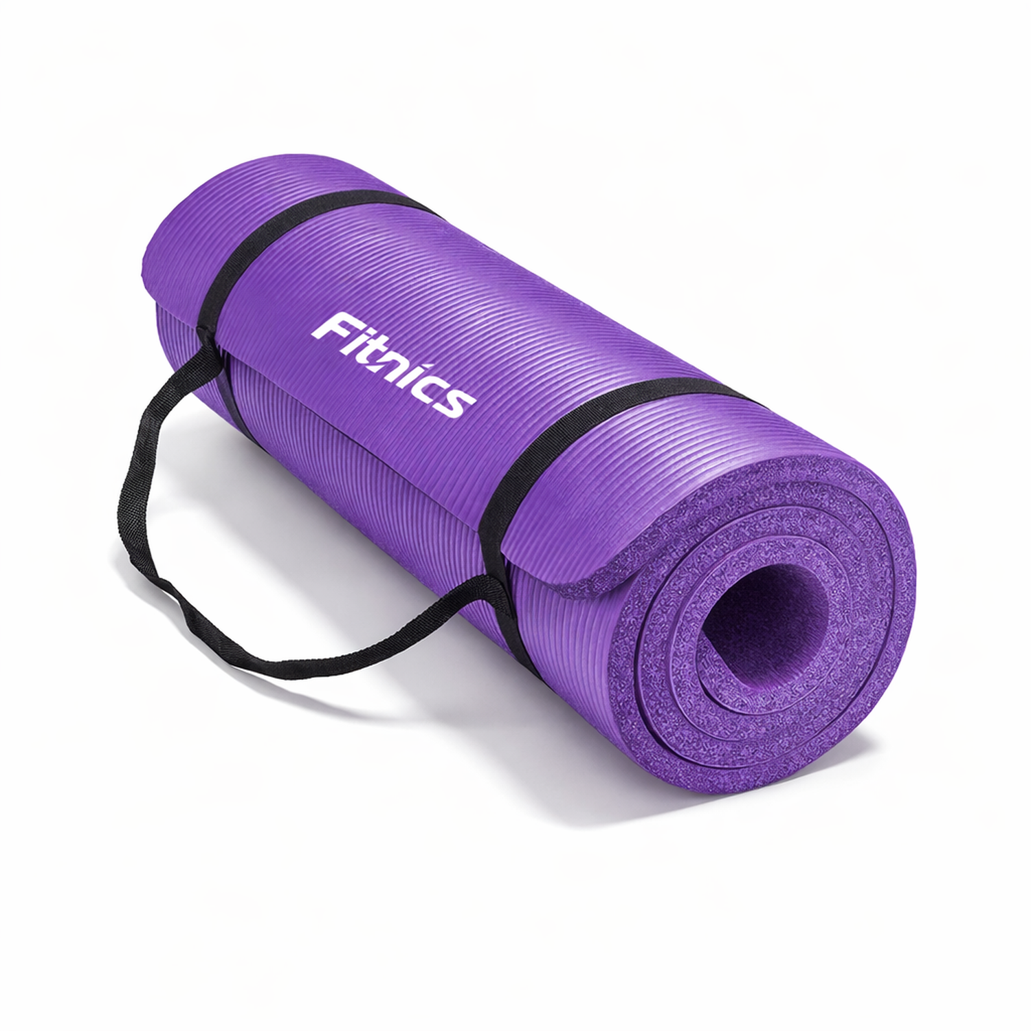 Mat Yoga Colchoneta Ejercicio Extra Grueso 15mm Bolso+Correa violeta-0