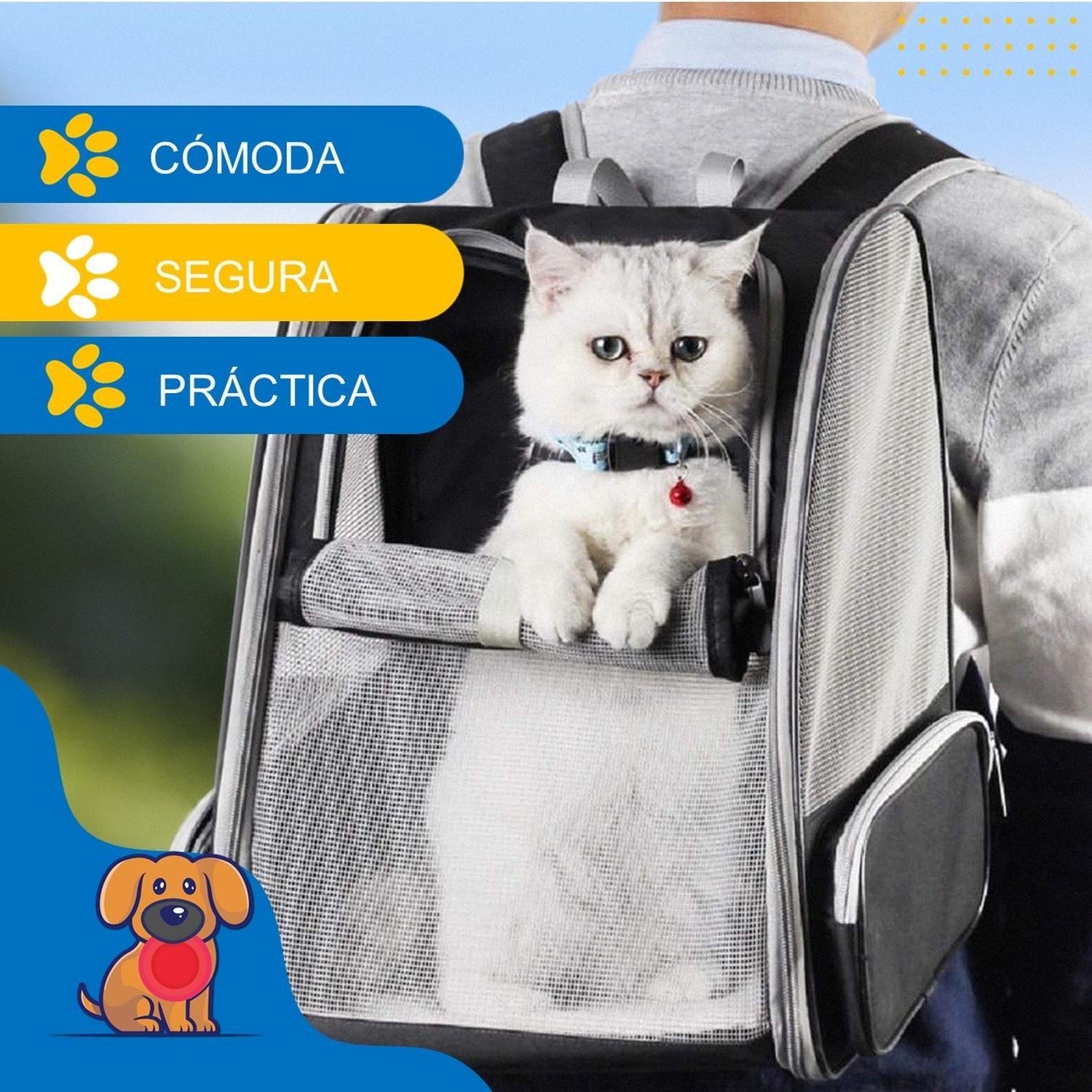 Bolso Mochila Transportador Perro Gato Petpal Respirable-1