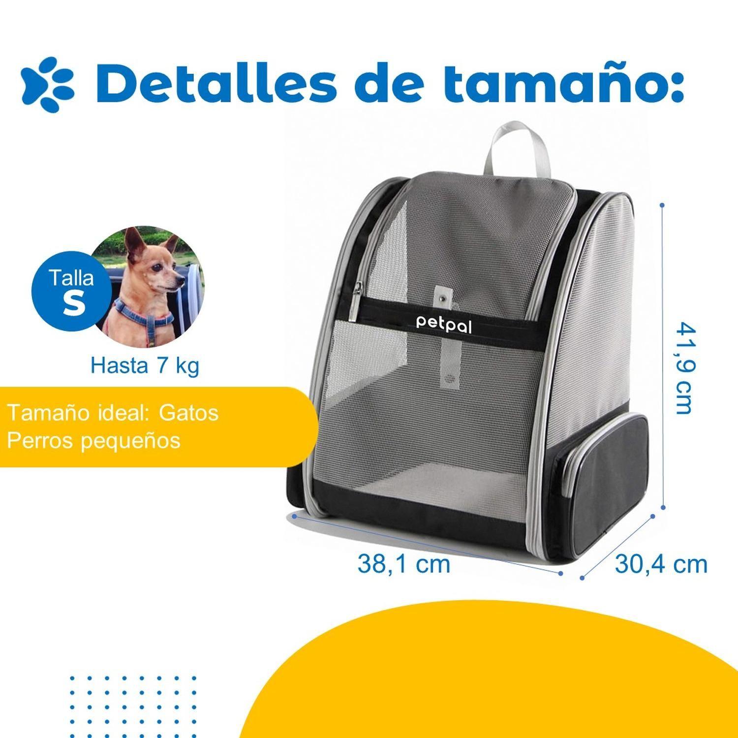 Bolso Mochila Transportador Perro Gato Petpal Respirable-6