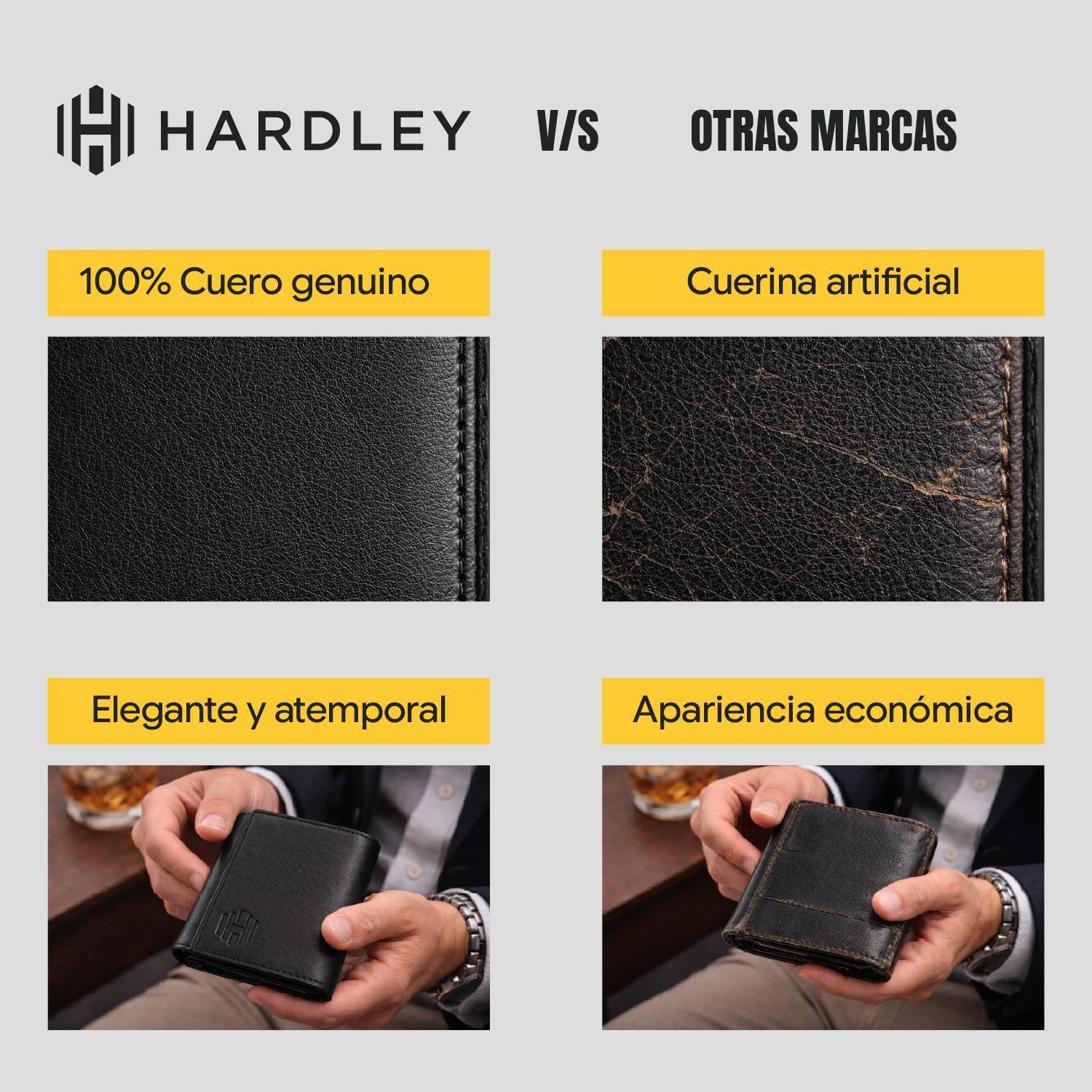 Billetera Hombre Hardley Tarjetero de Cuero Protección Rfid-2