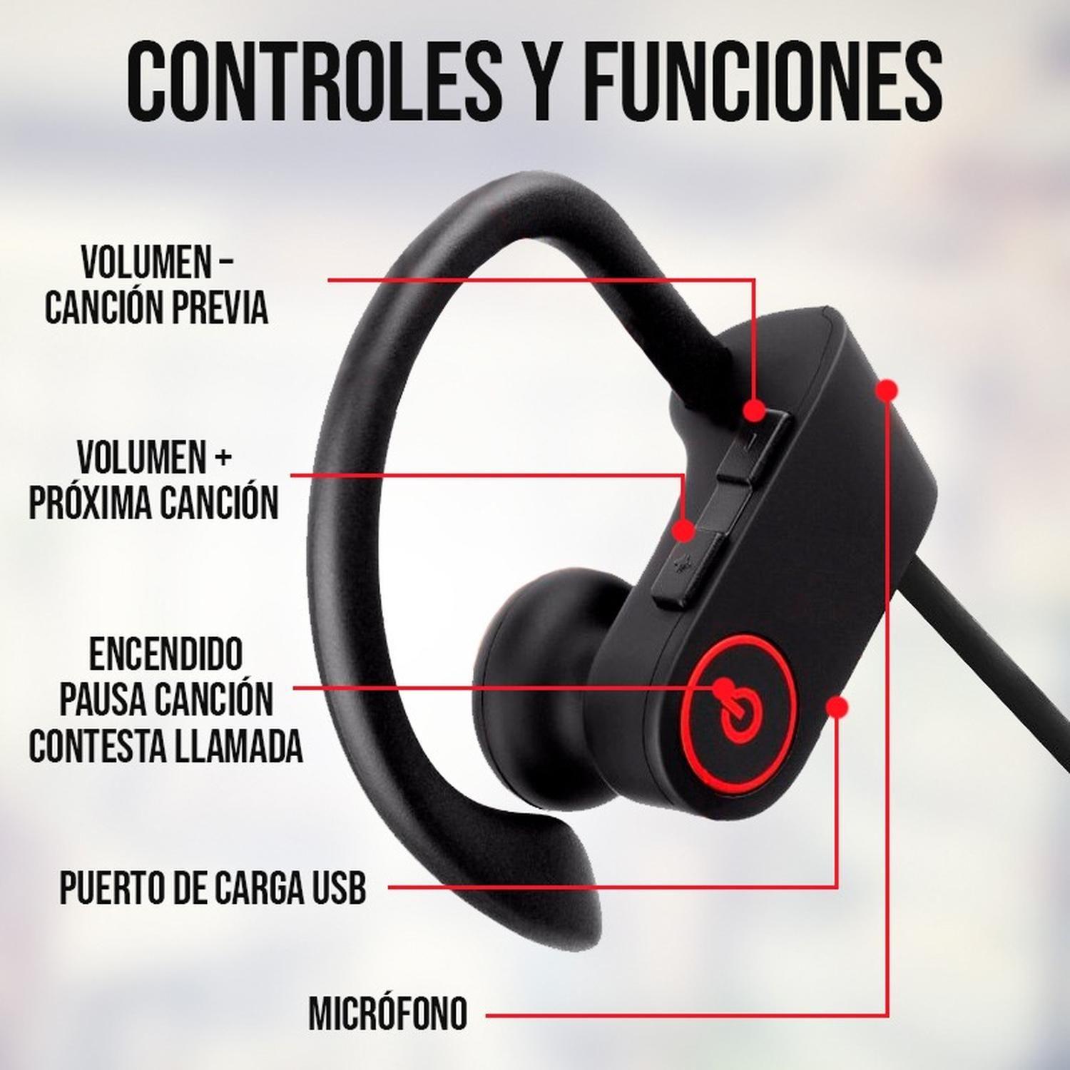 Audifonos Deportivos Inalambricos Bluetooth Microfono-8