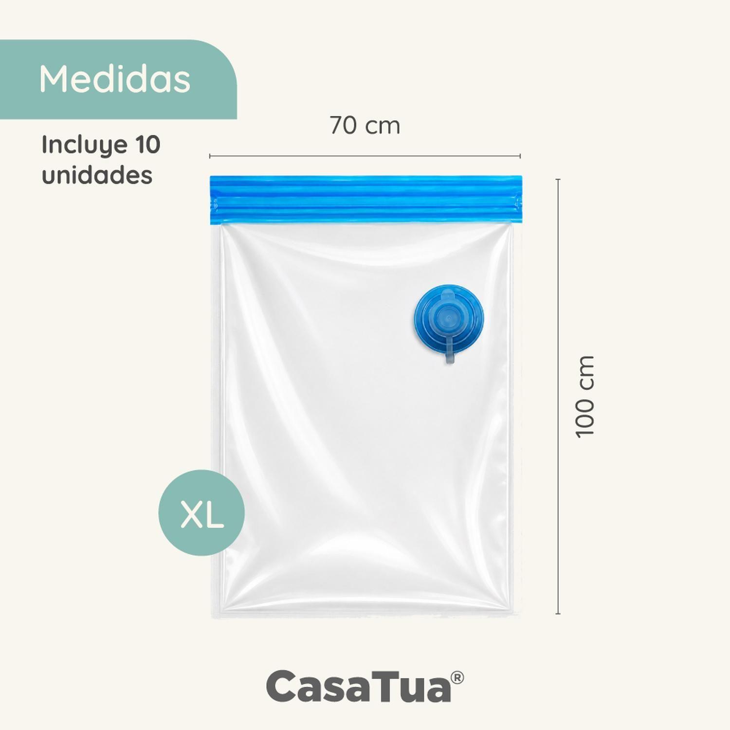 Pack Bolsas Al Vacio CasaTua Compresion Ropa Varios Tamaños-6