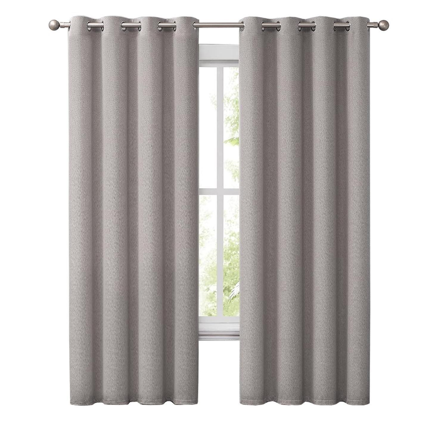 Cortinas Blackout 100% Casatua 2 Paños 140x220 Textura Lino-0