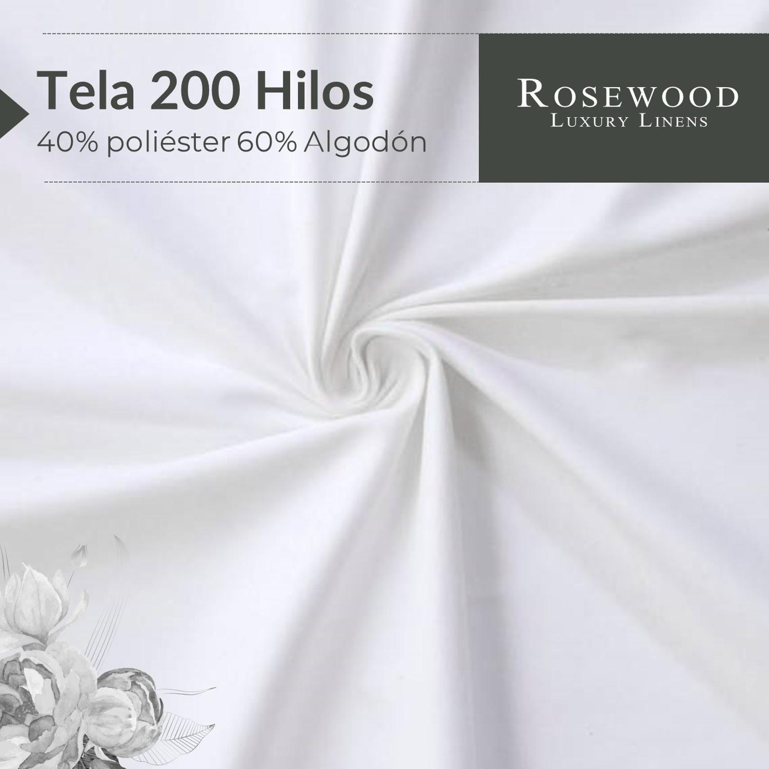 Sabanas 250 Hilos Rosewood 2 Plazas +funda-1