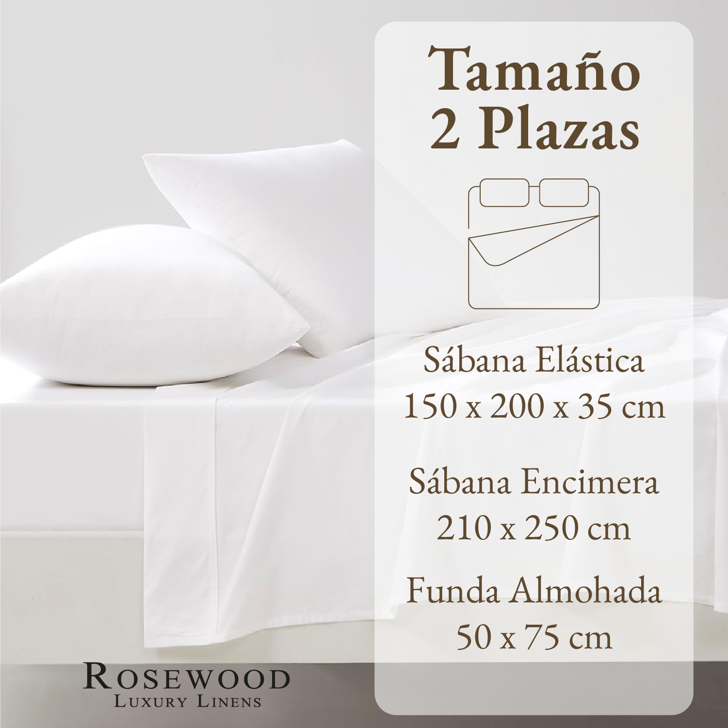 Sabanas 250 Hilos Rosewood 2 Plazas +funda-7