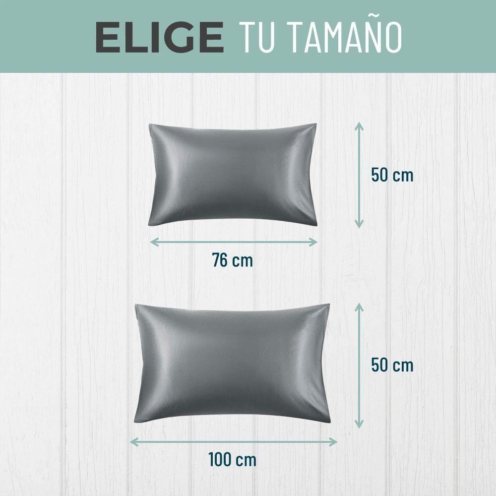 Funda Almohada Satin tipo Seda Set 2 unidades coral-6