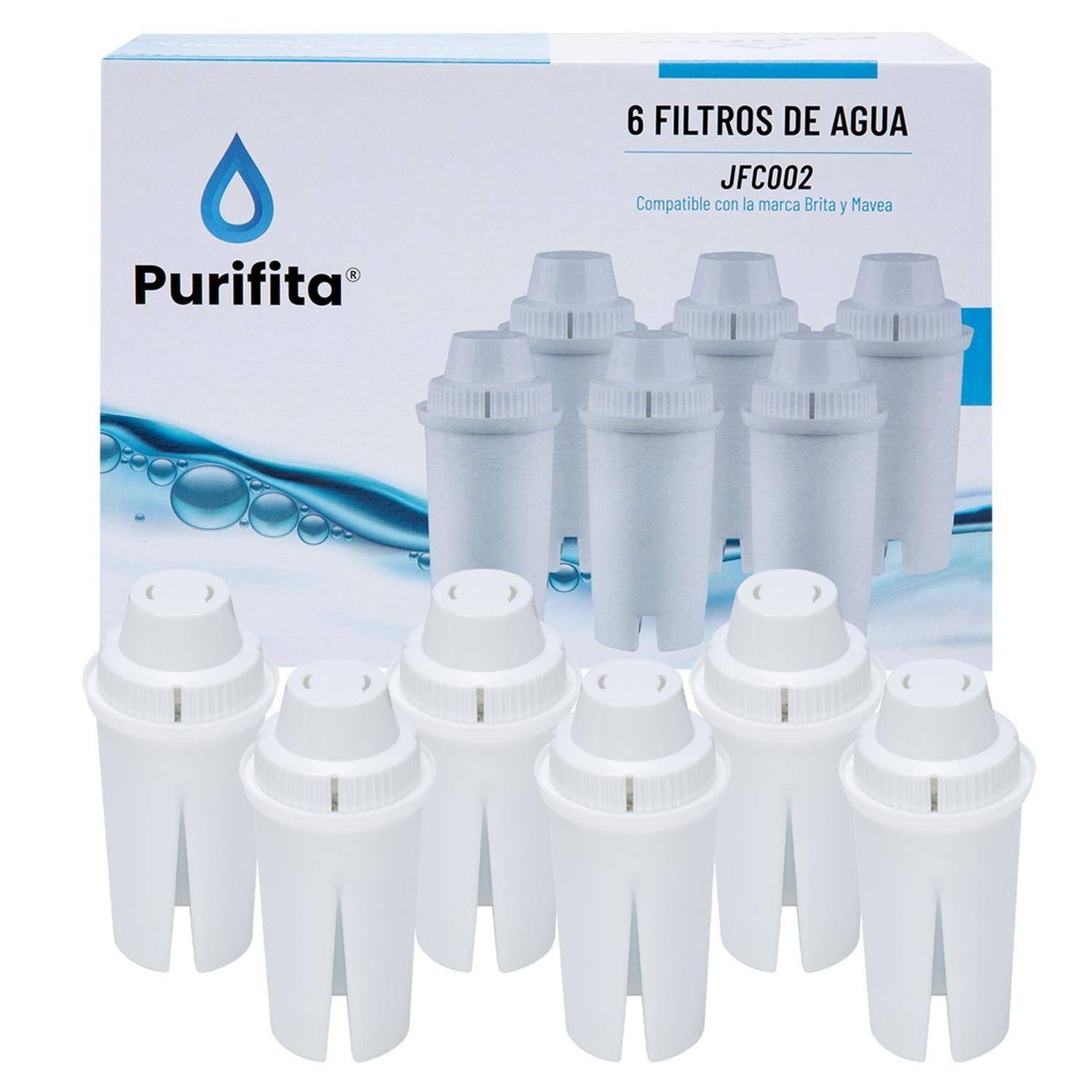 Filtro Purificador de Agua para Jarra Repuesto Purifita x6-0