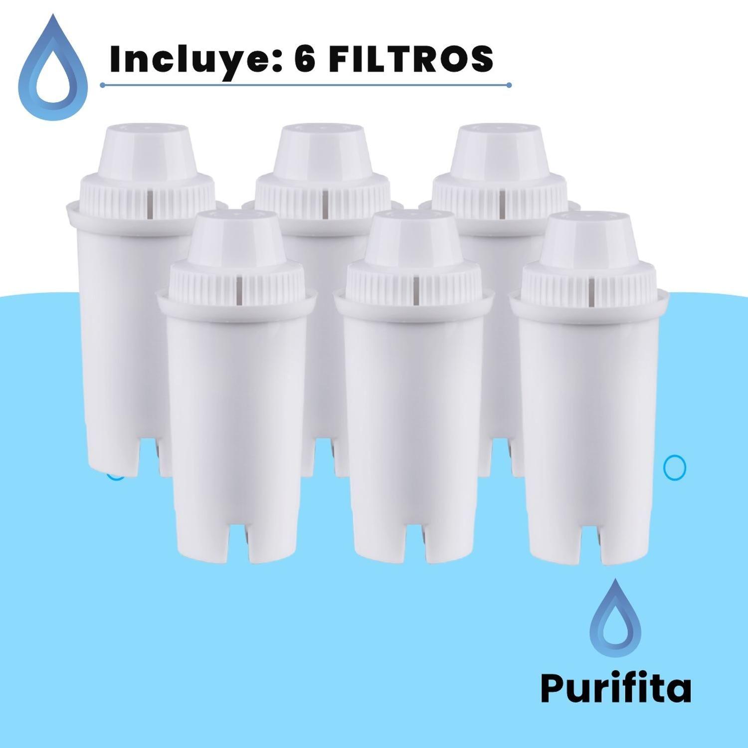 Filtro Purificador de Agua para Jarra Repuesto Purifita x6-1