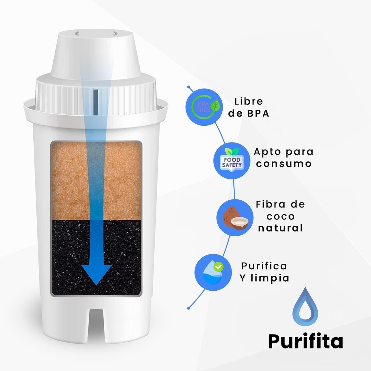 Filtro Purificador de Agua para Jarra Repuesto Purifita x6-3