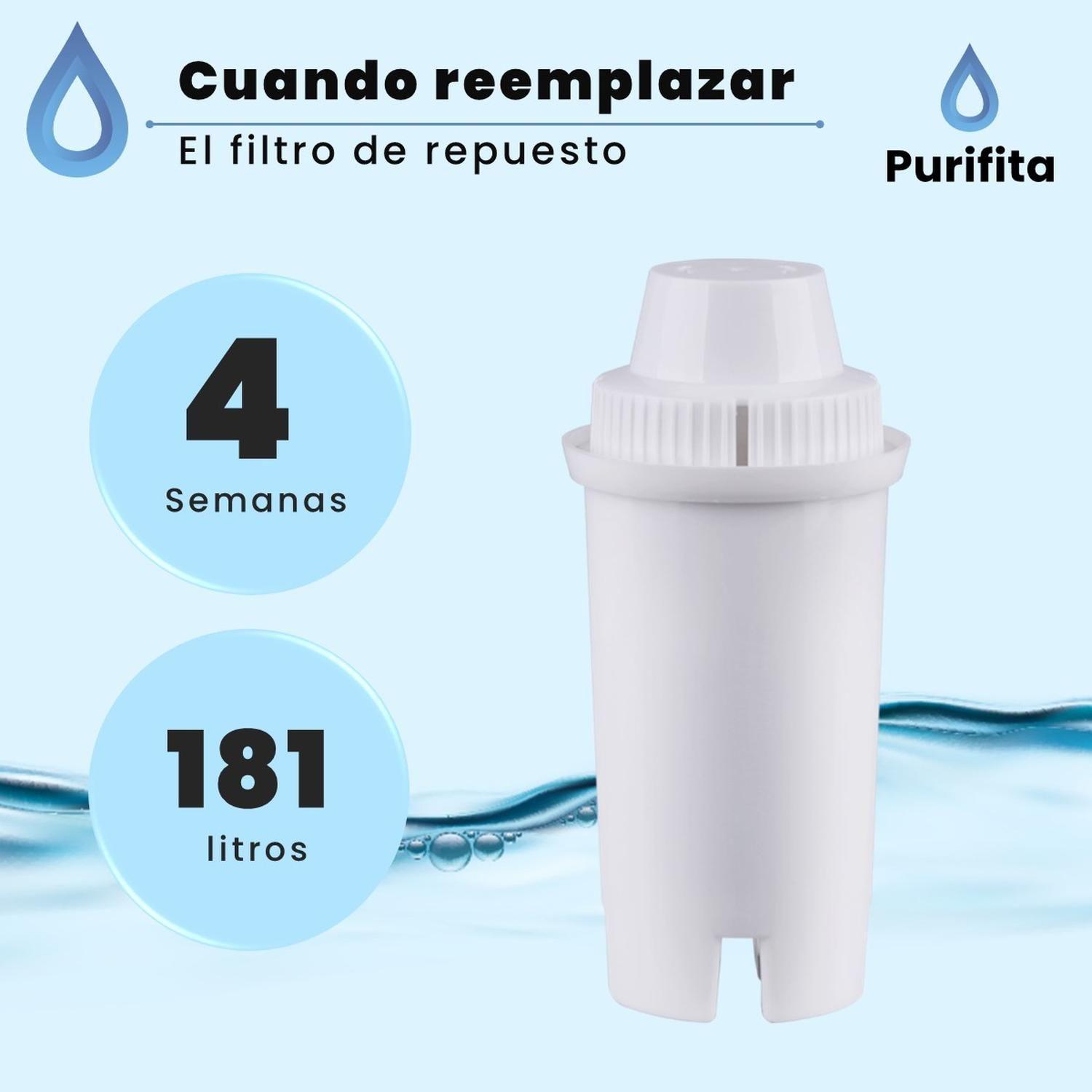 Filtro Purificador de Agua para Jarra Repuesto Purifita x6-5