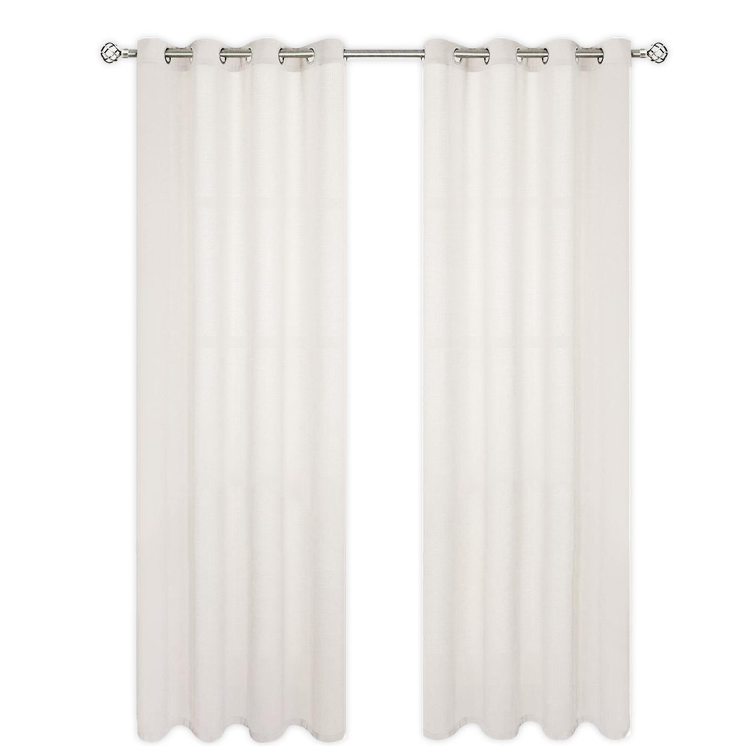 Cortina Elegante Semi Transparente 2 Paños 140x220 Gris-0