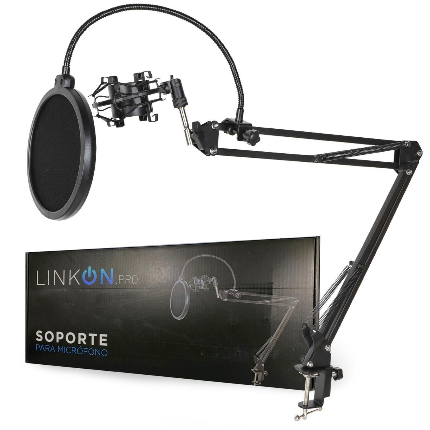KIT Soporte para Microfono Condensador Brazo Antipop y Araña-0