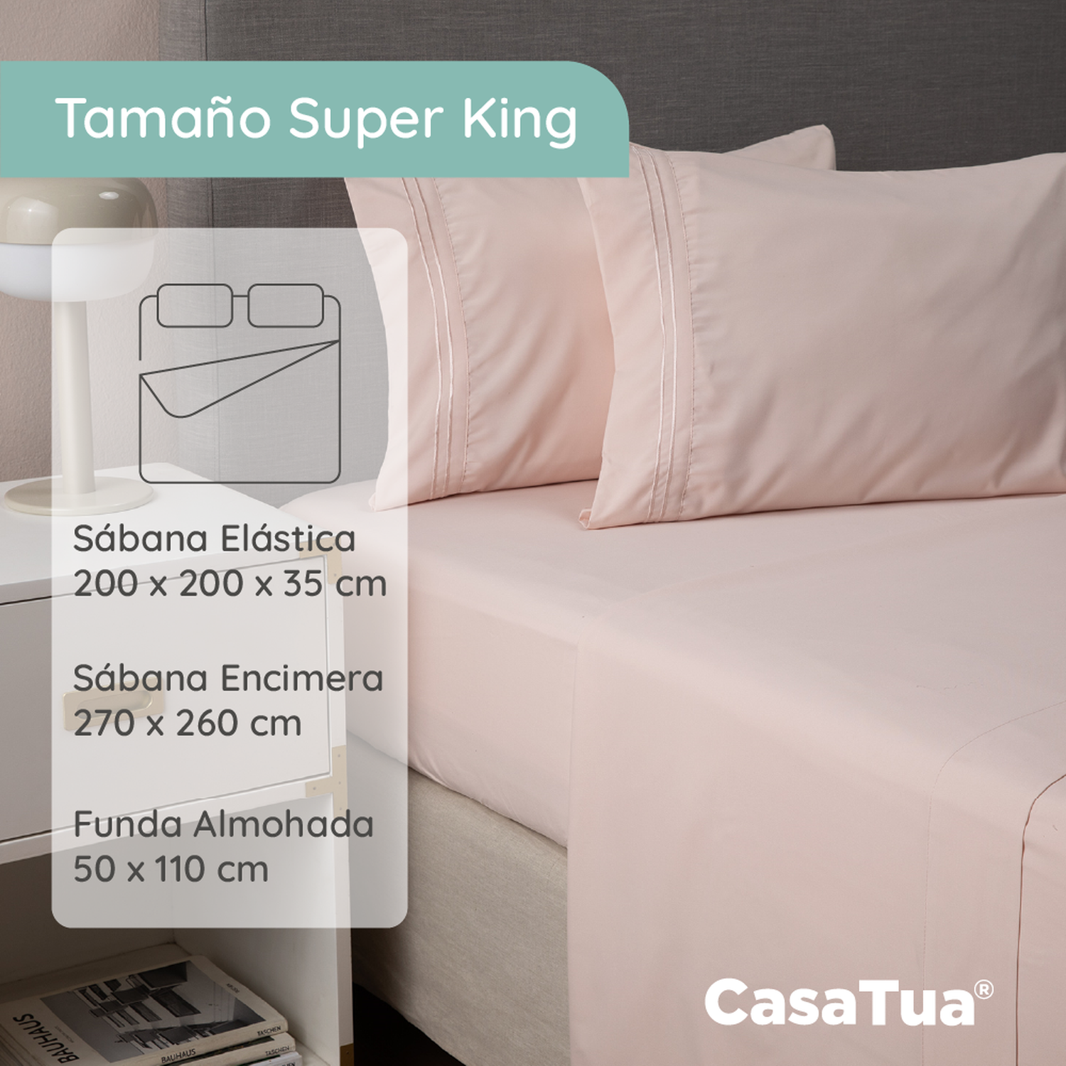 Sabanas 1800 Hotel Ultra Suave Funda Bordada Súper King-2