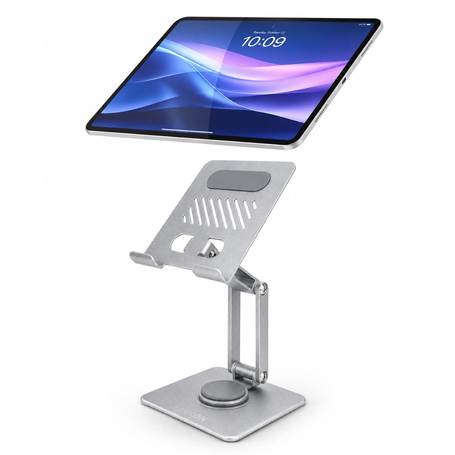 Soporte Tablet Celular Escritorio Linkon 360° - Aluminio-0