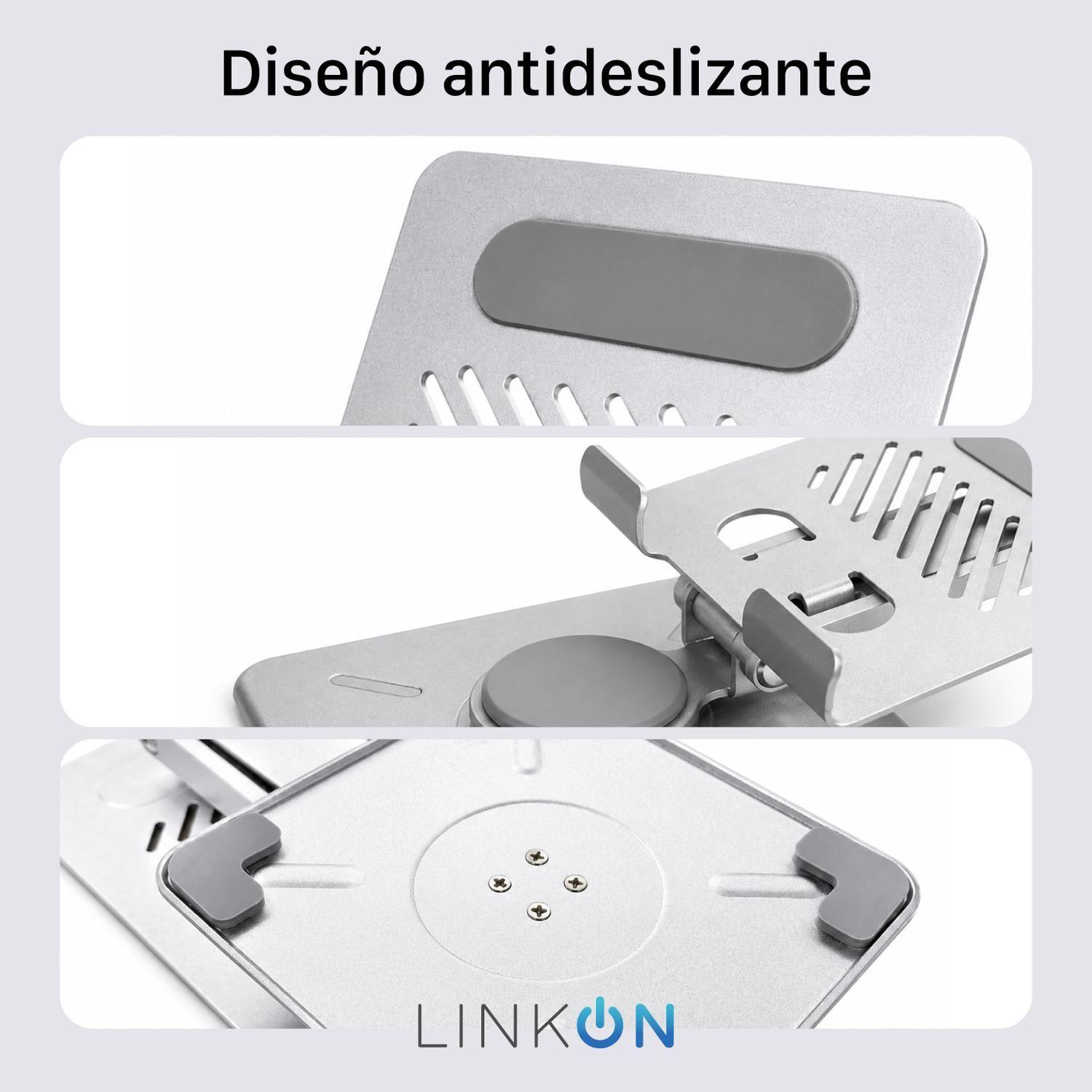 Soporte Tablet Celular Escritorio Linkon 360° - Aluminio-4