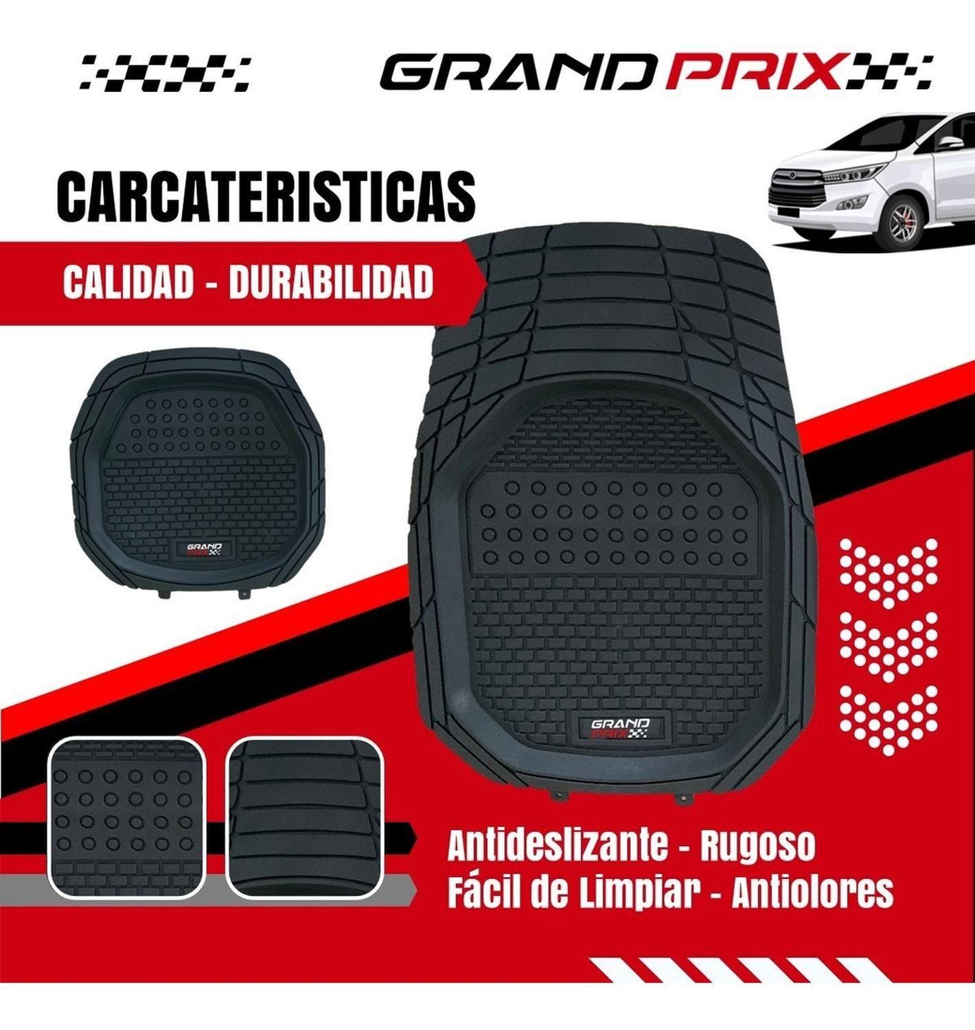 Alfombra Piso De Goma Auto Universal Grand Prix Set 4 Piezas-1