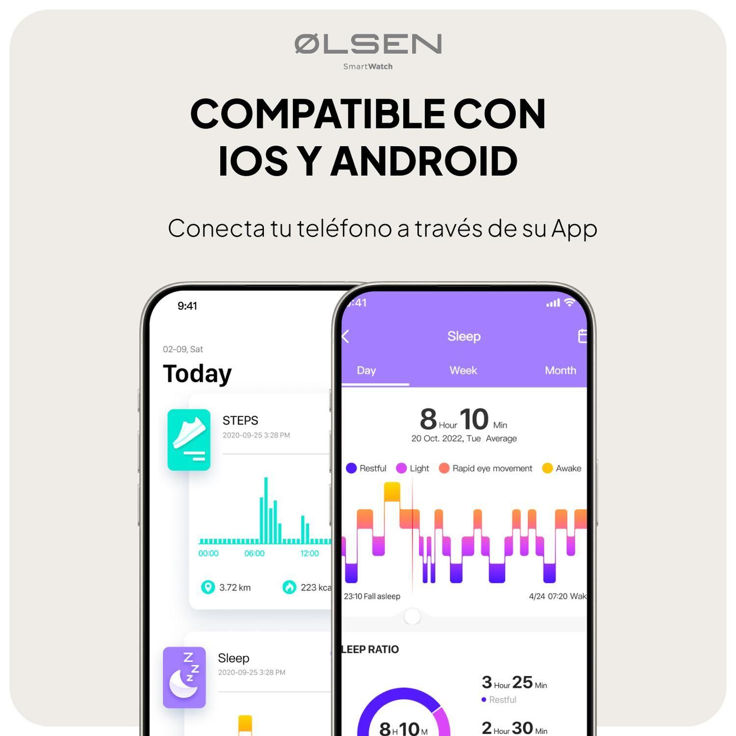 Smartwatch Reloj Inteligente Mujer Olsen AMOLED BT Llamadas-4