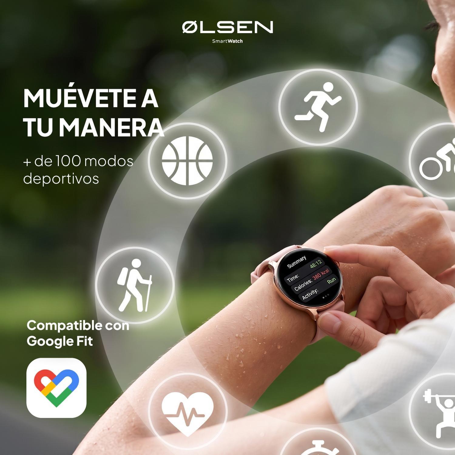 Smartwatch Reloj Inteligente Mujer Olsen AMOLED BT Llamadas-6