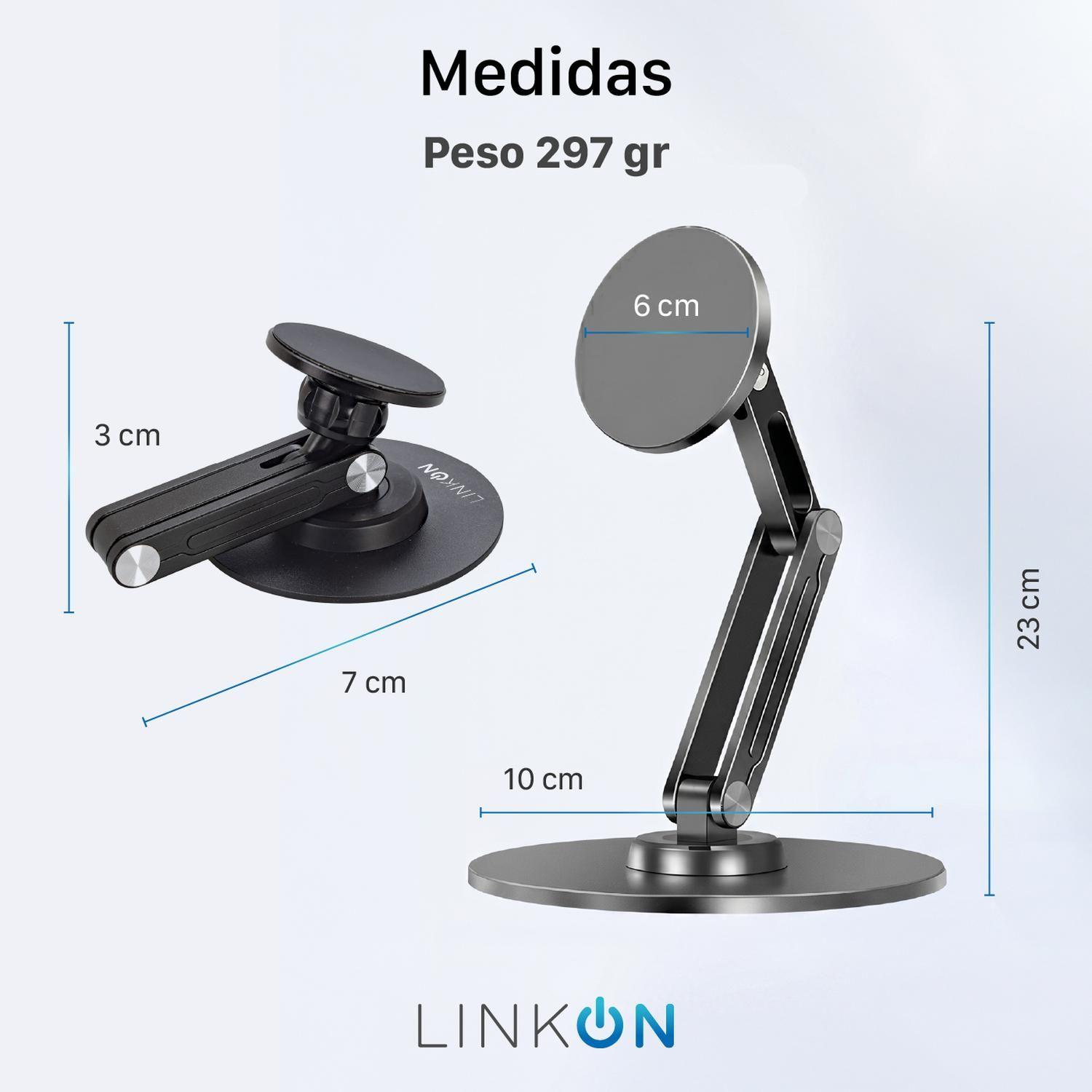 Soporte Porta Celular Escritorio Magnetico Linkon 360°-6
