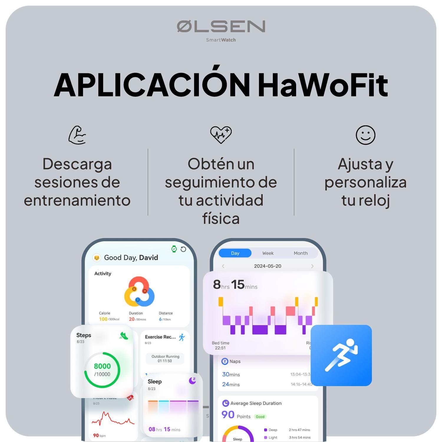 Smartwatch Reloj Inteligente Olsen AMOLED Bluetooth Llamadas-8
