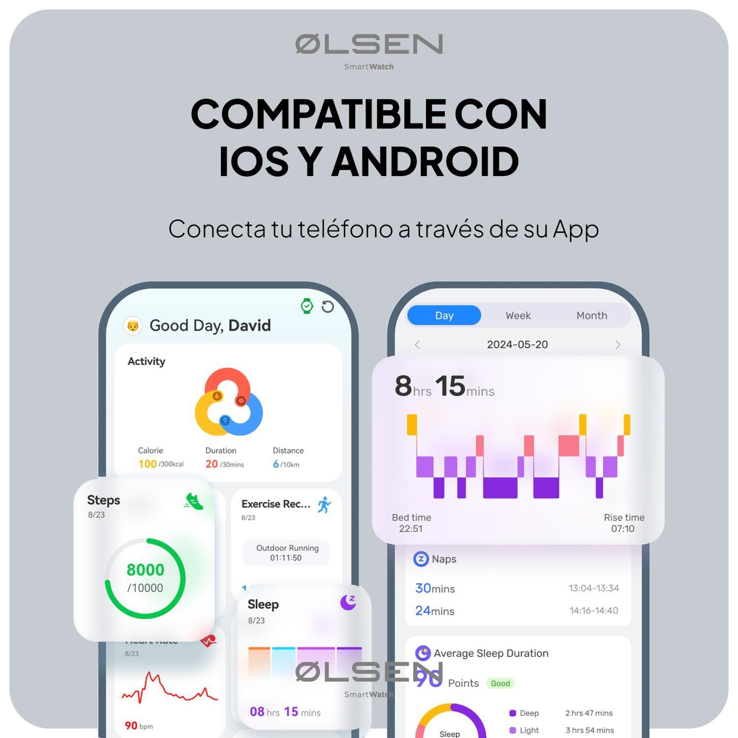 Smartwatch Reloj Inteligente Olsen AMOLED Bluetooth Llamadas-8