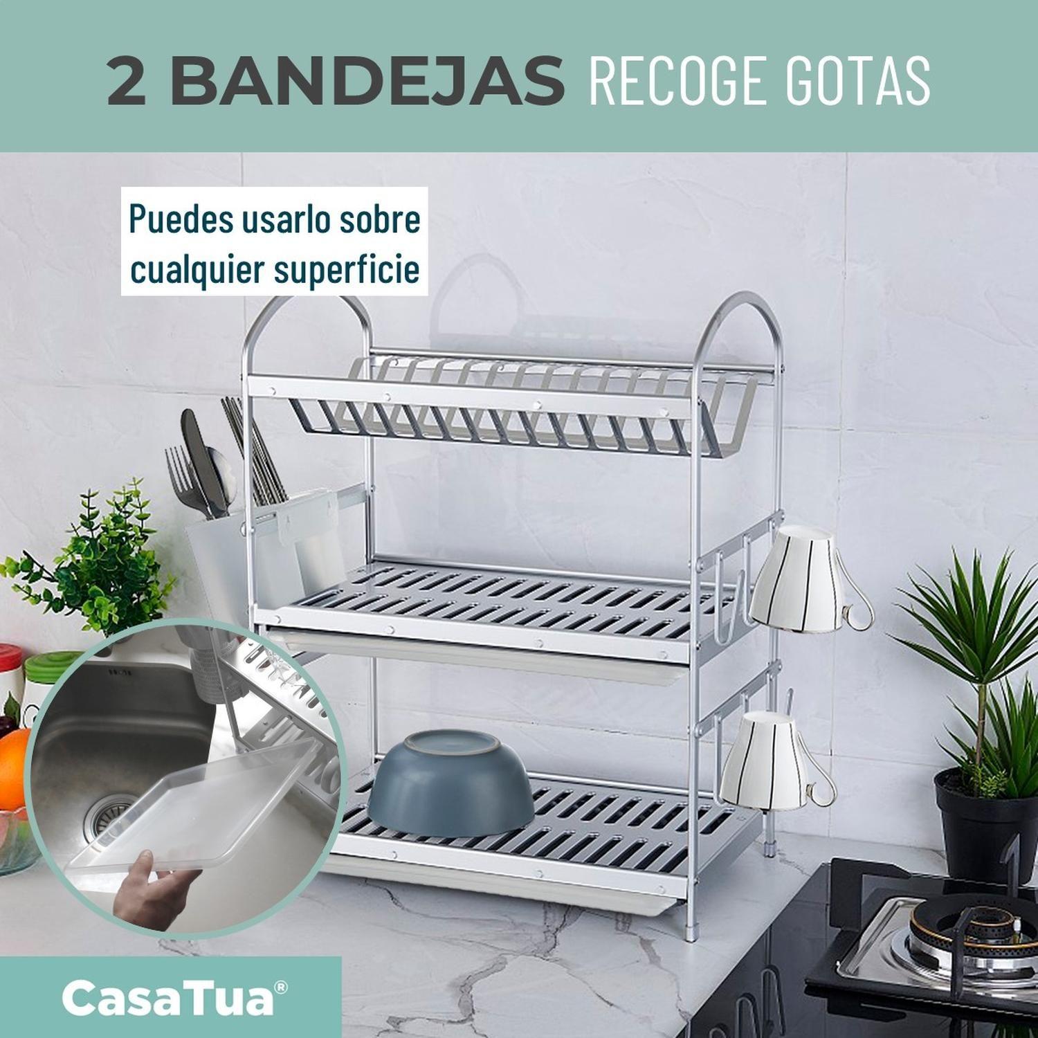 Secaplatos Escurridor 3 Niveles Aluminio 100% Inoxidable-5