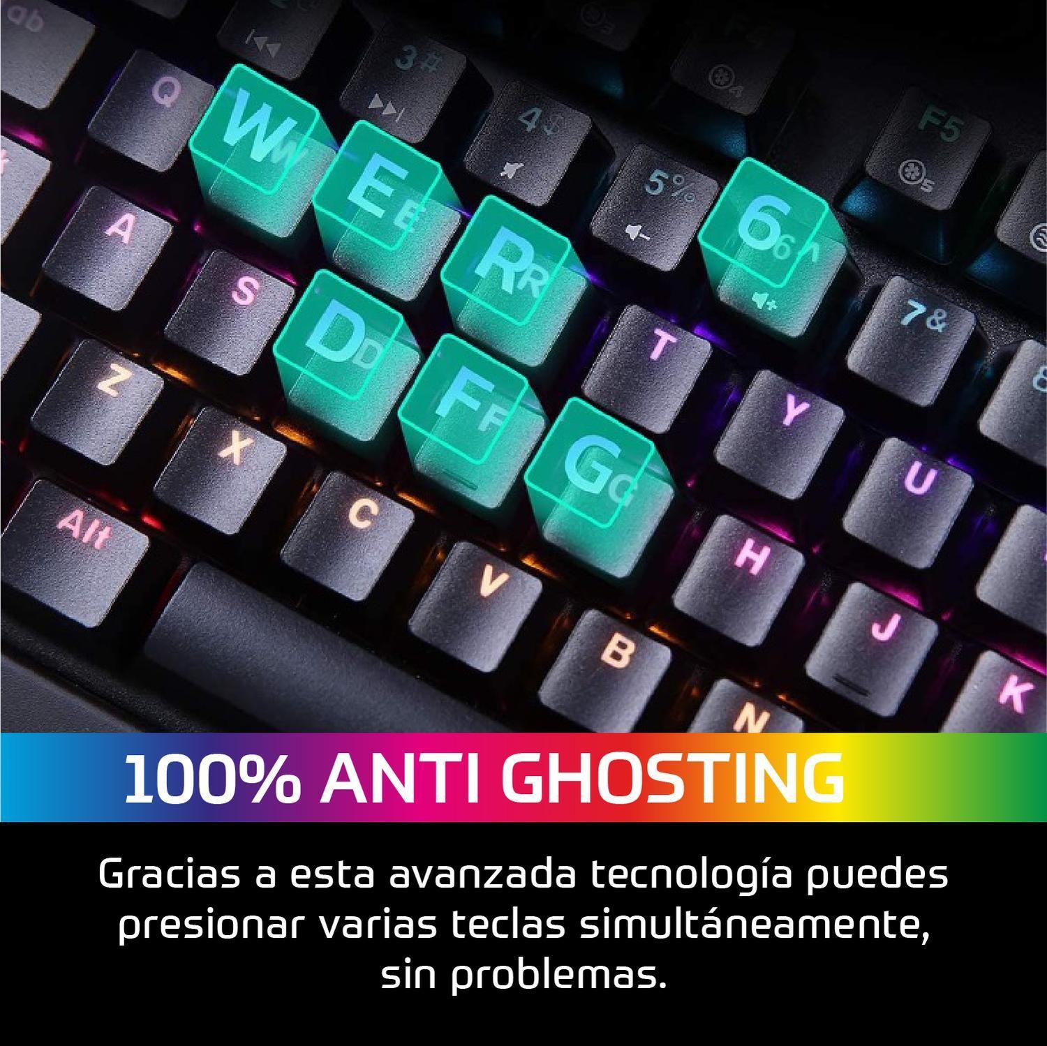 Teclado Gamer Mecanico Cybeat Español Blue Antighosting Led-5