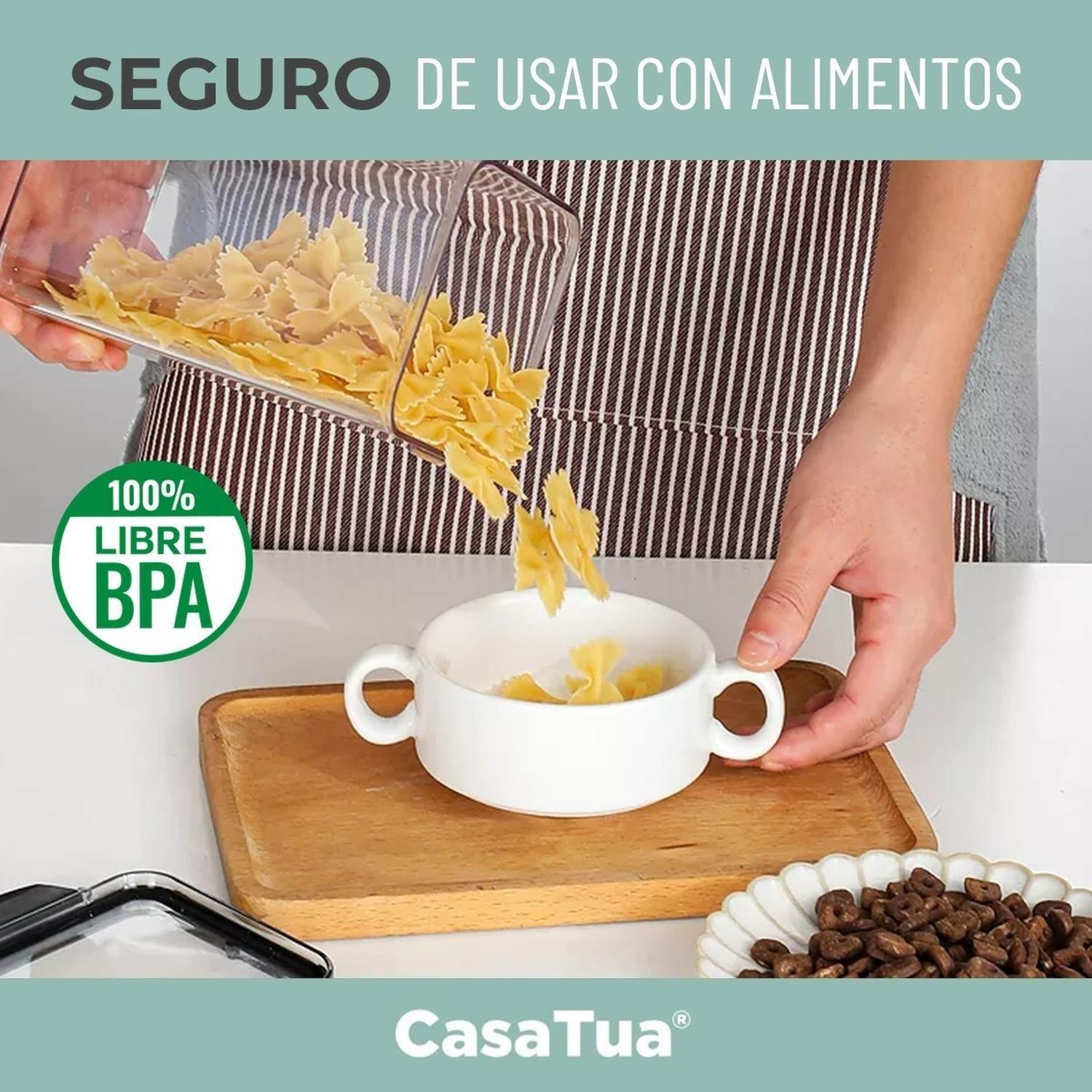 Contenedores Alimento Hermeticos Apilable Set 6 Cierre Facil-2