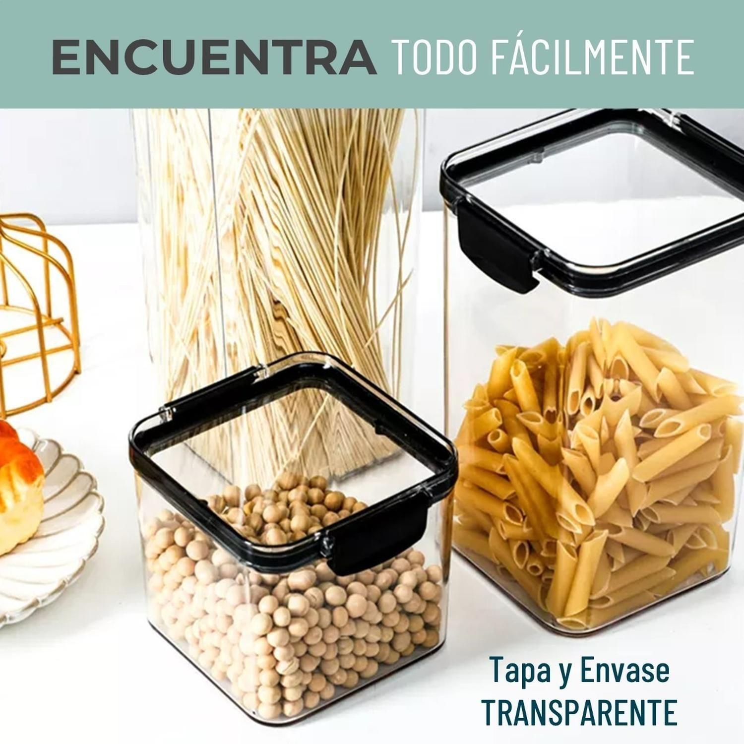 Contenedores Alimento Hermeticos Apilable Set 6 Cierre Facil-4