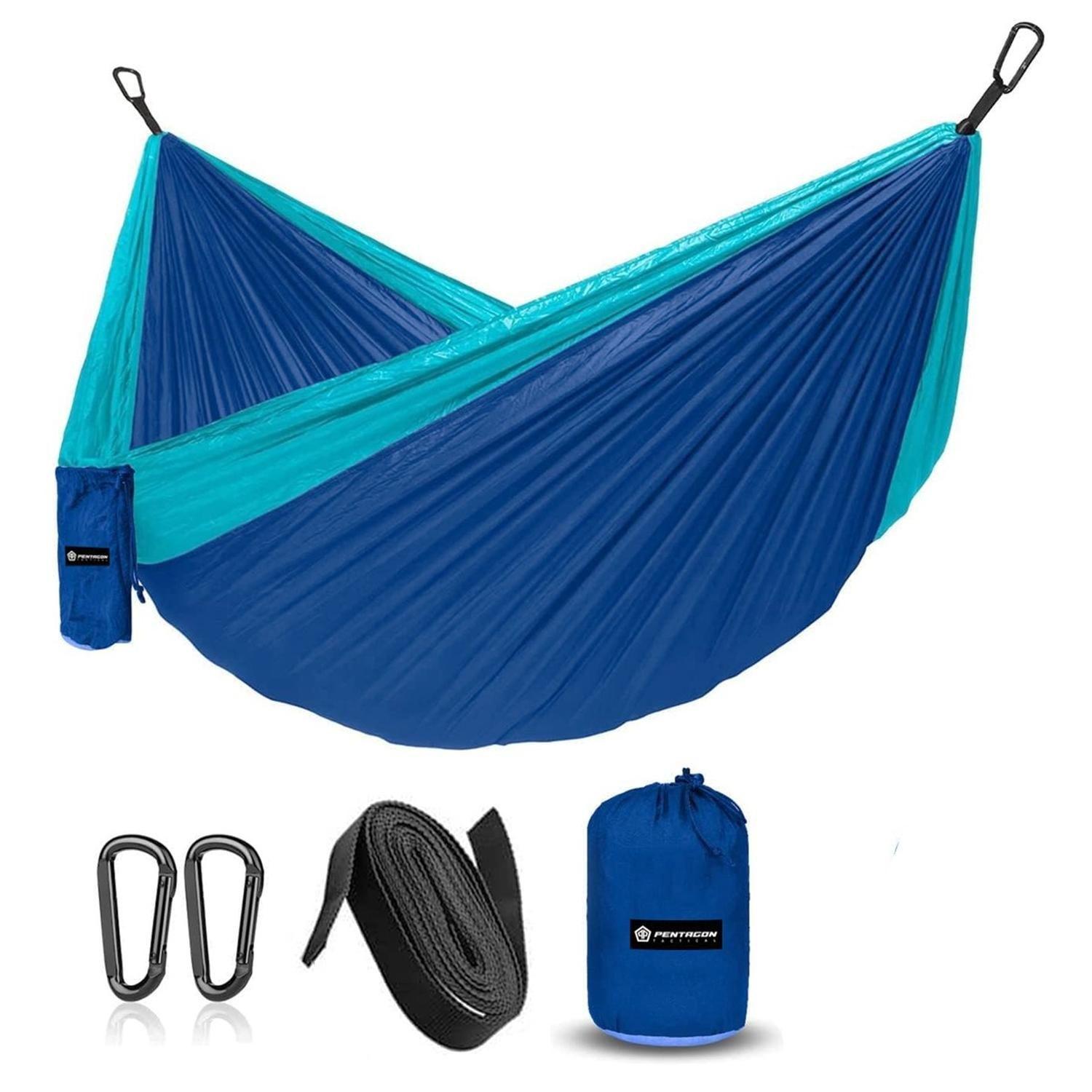 Hamaca Colgante Doble Pentagon Camping Outdoor + Bolso y Acc-1