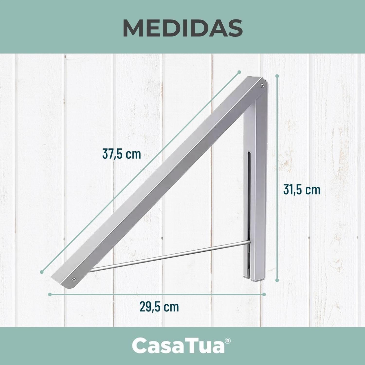 Tendedero Plegable de Pared Colgador Ropa Ajustable CasaTua-5
