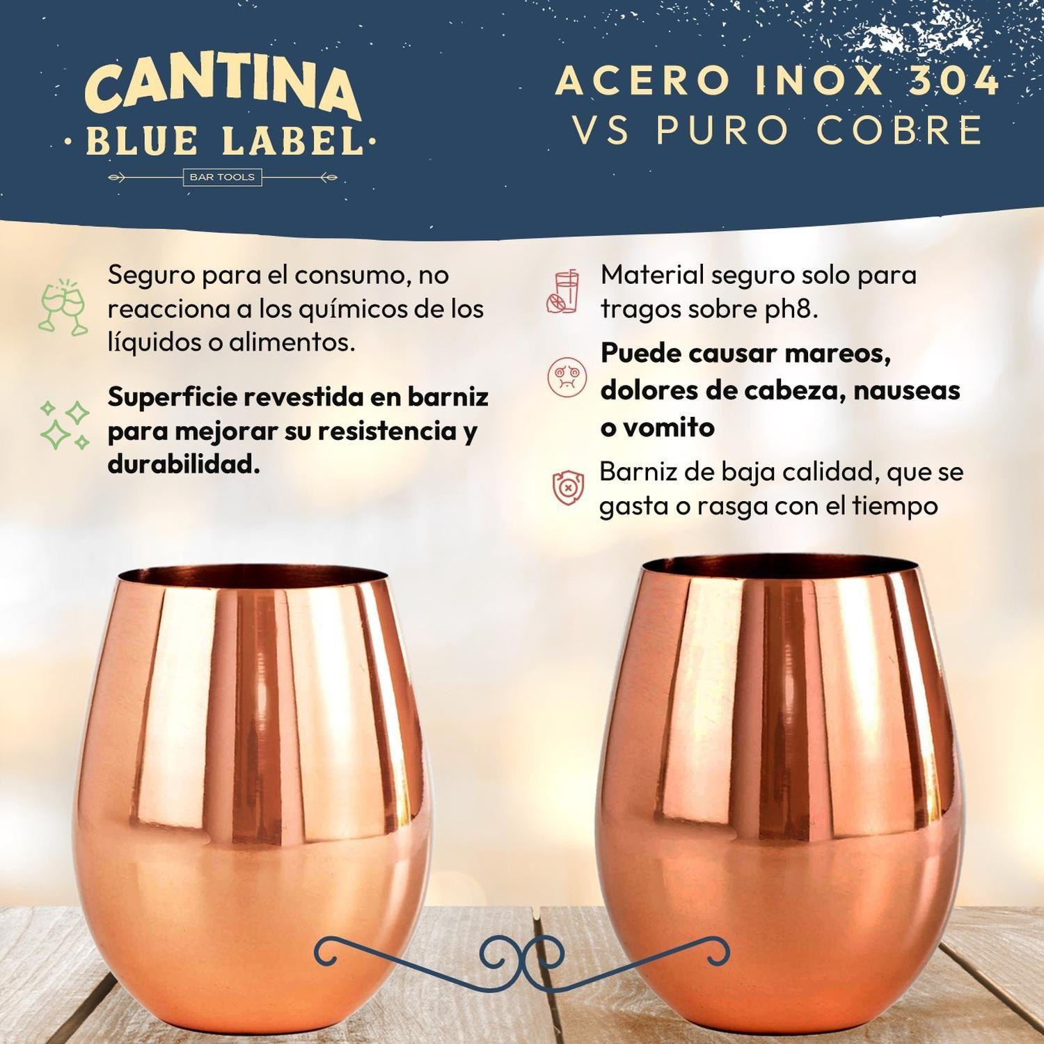 Mug Vasos De Cobre Set 2 Cantina Moscow Mule Coctel Tragos-5