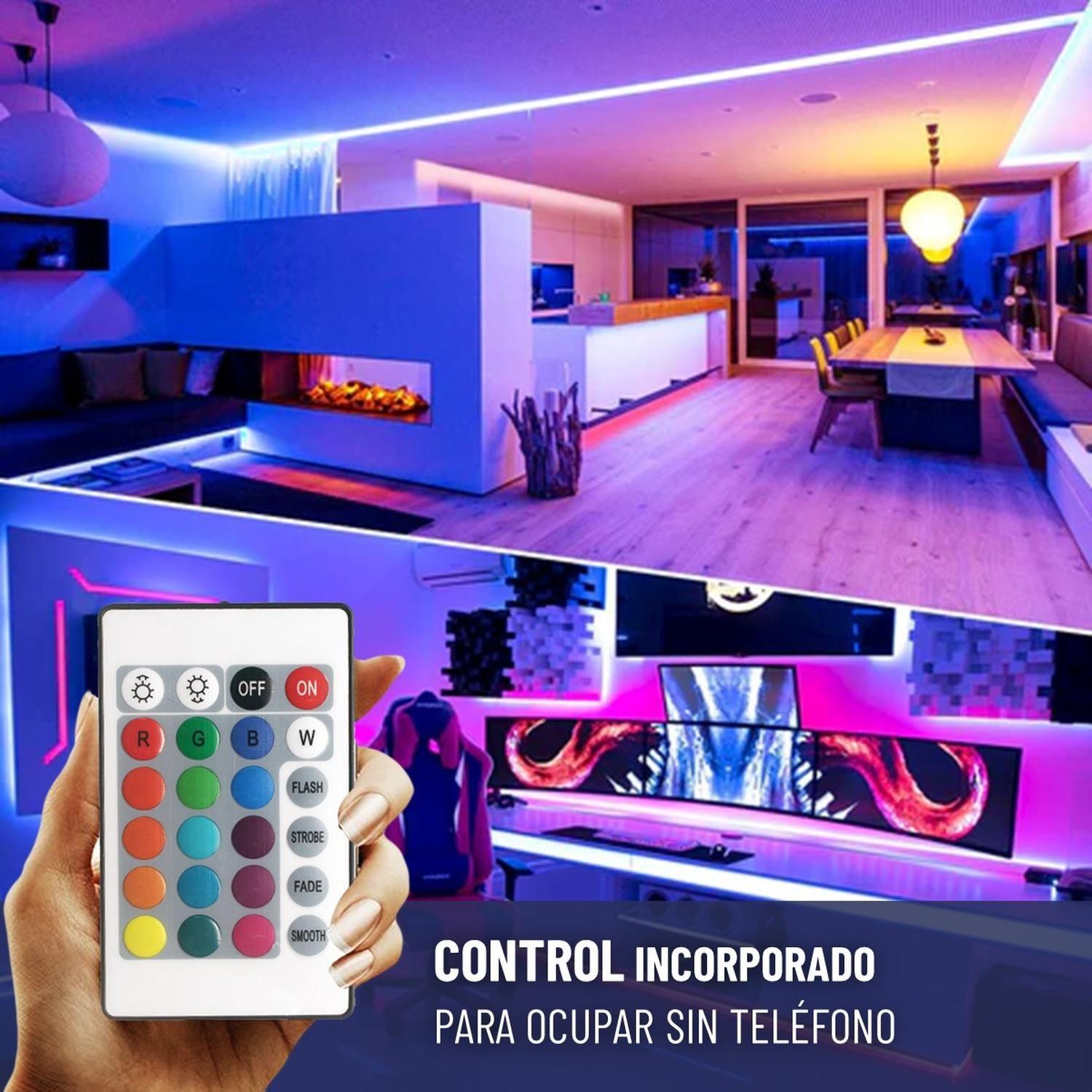 Tira Cinta Luces Led RGB Wifi Maxwell 20 Metros Total Kit-8
