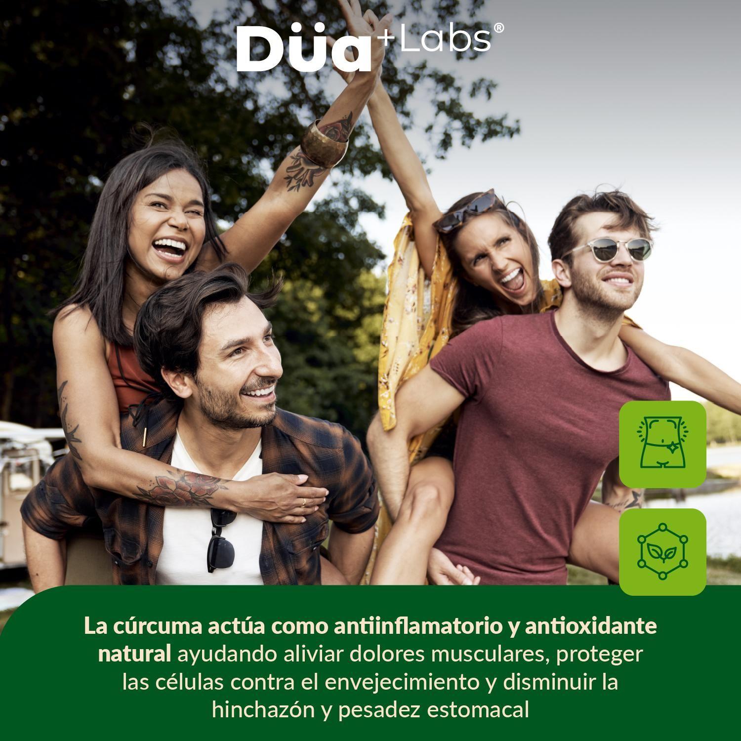 Curcuma + Pimienta Negra Düa Labs® 120 Cápsulas Para 60 días-4