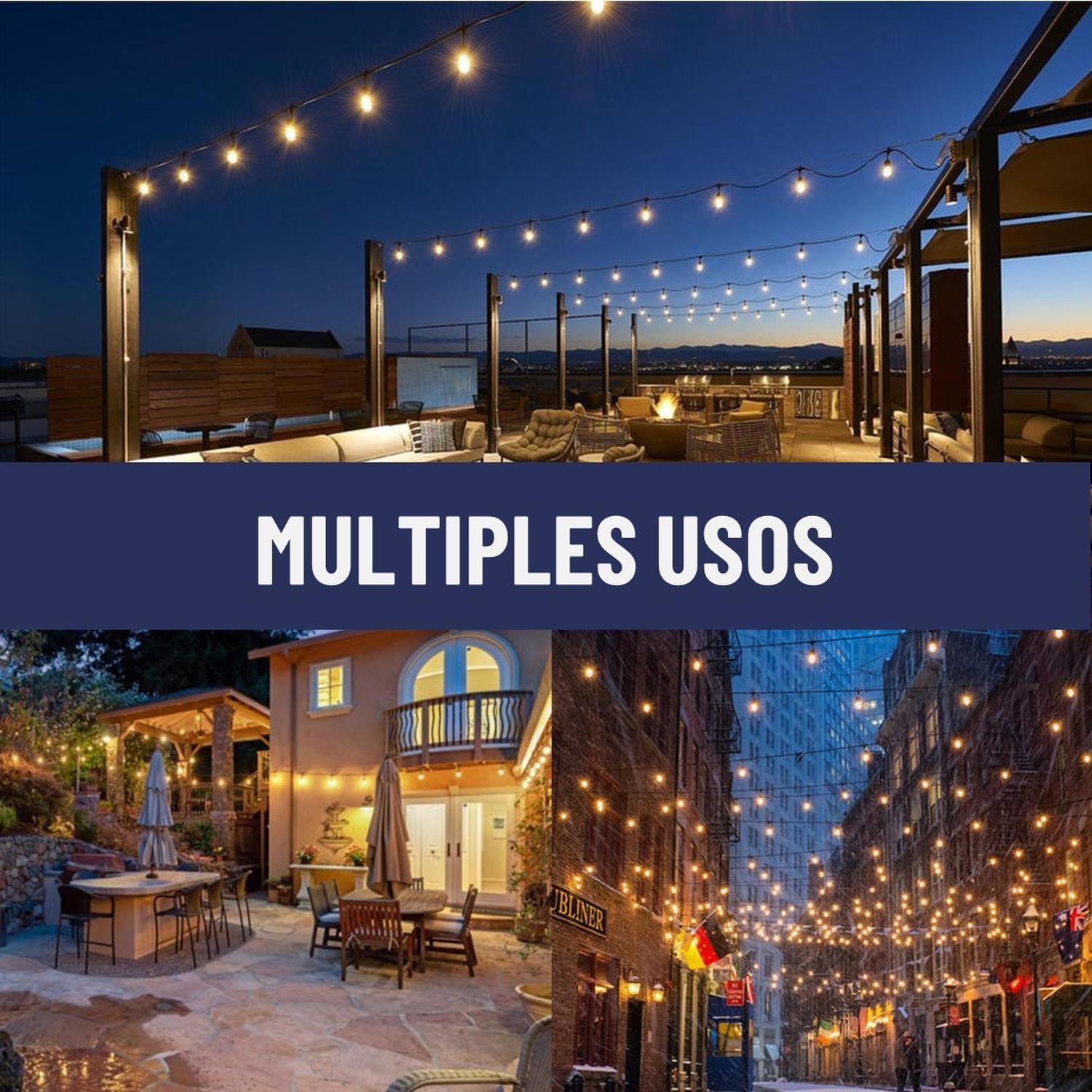 Guirnalda Luces LED Terraza 10 Mts + 10 Ampolletas Maxwell-4