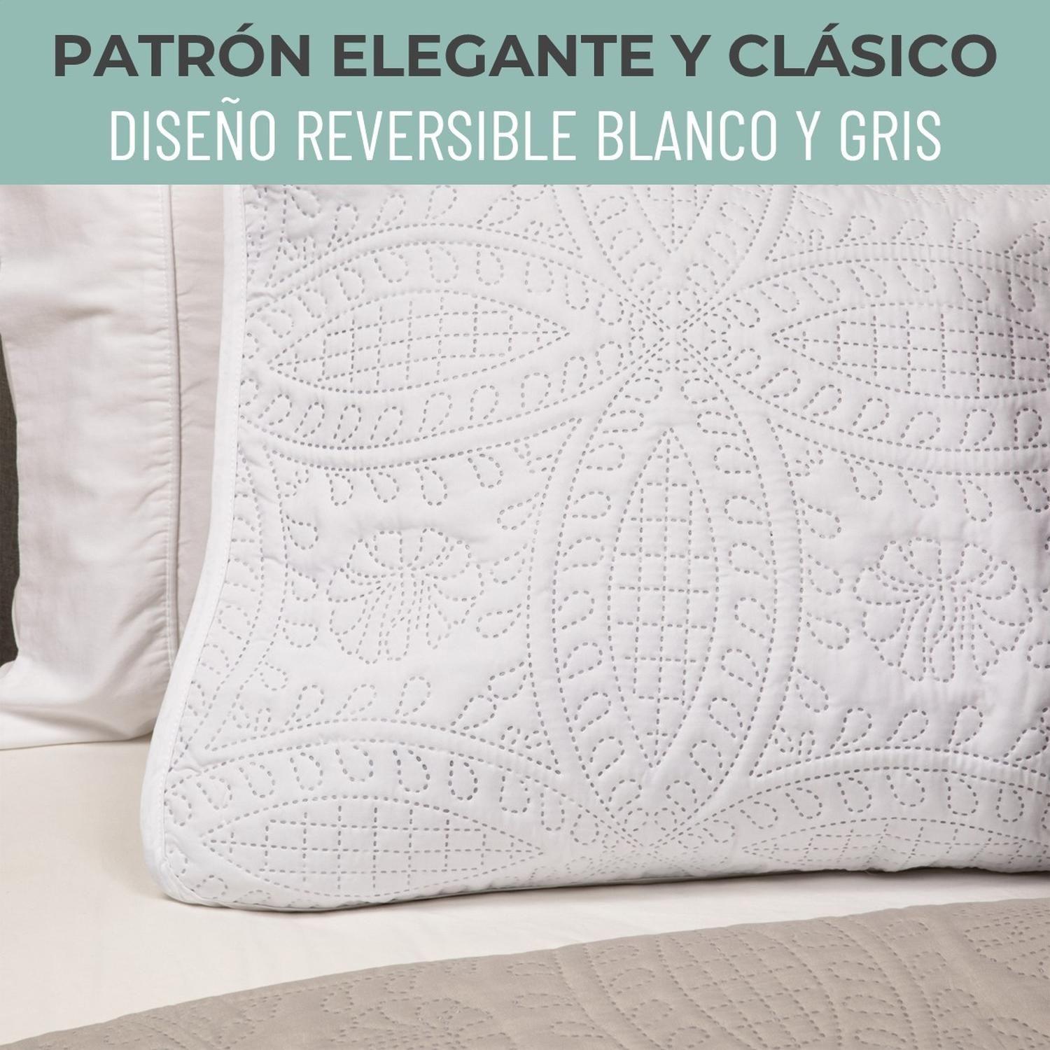 Cubrecama Quilt Reversible +Funda Almohada 1,5 Plaza-6