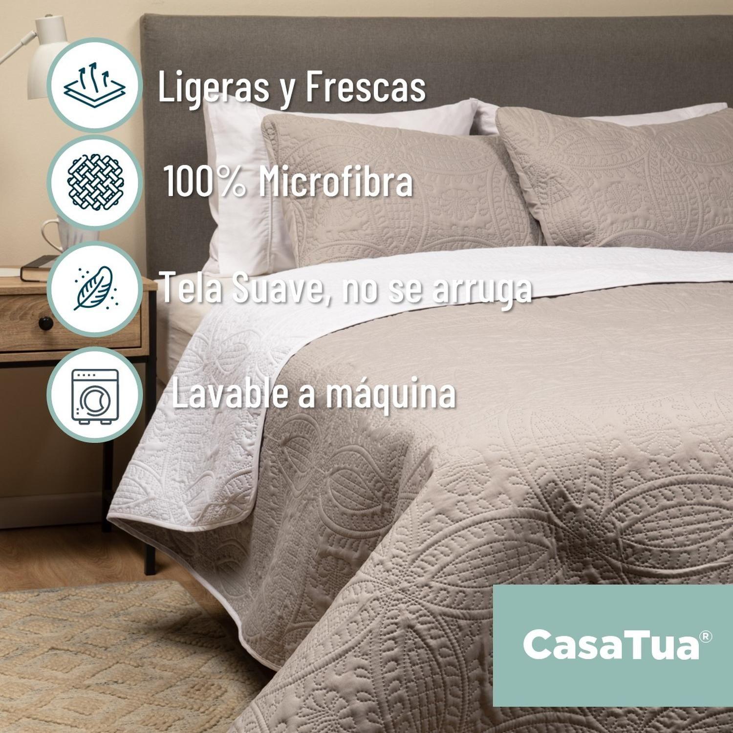 Cubrecama Quilt Reversible +Funda Almohada 1,5 Plaza-8