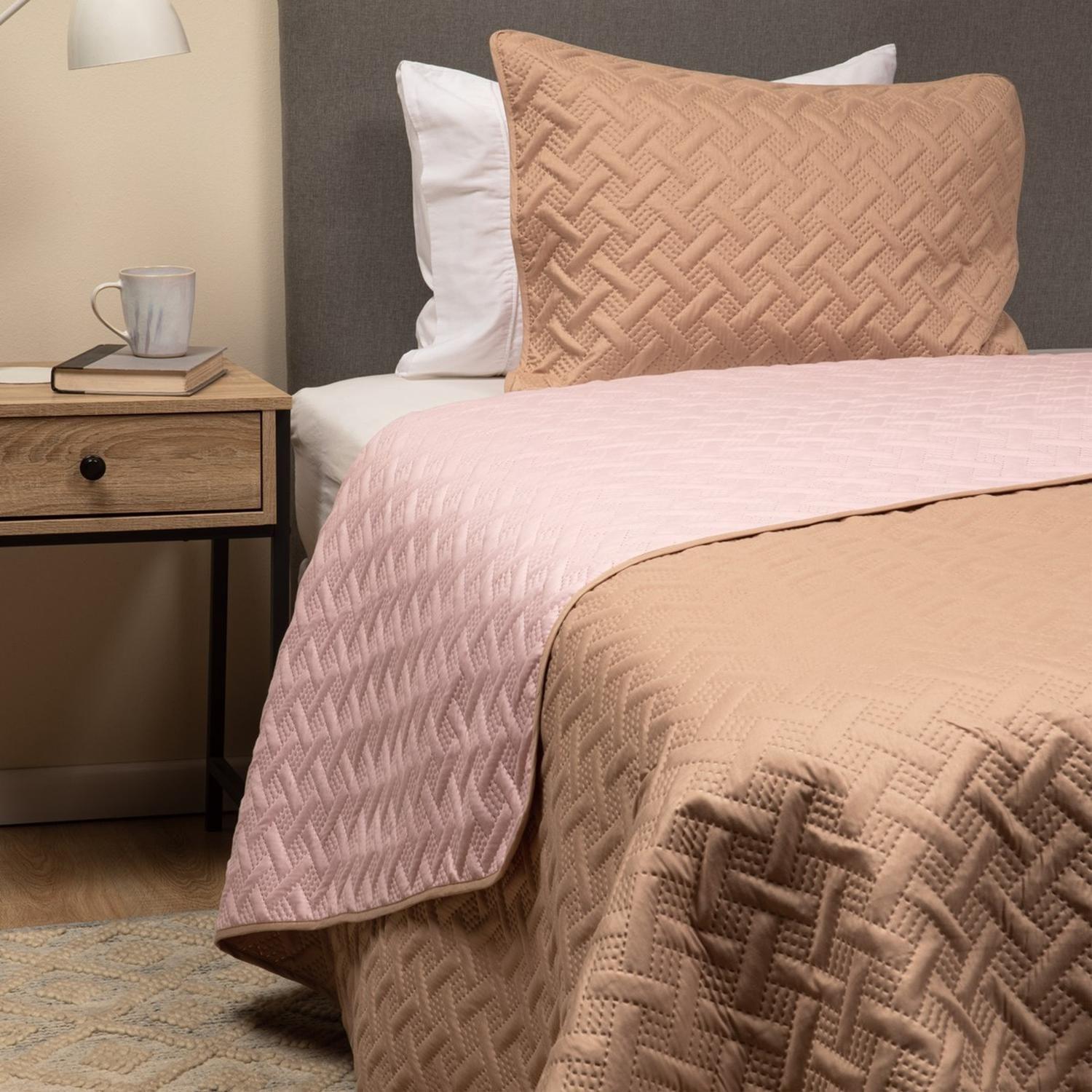 Cubrecama Quilt Reversible +Funda Almohada 1,5 Plaza-1