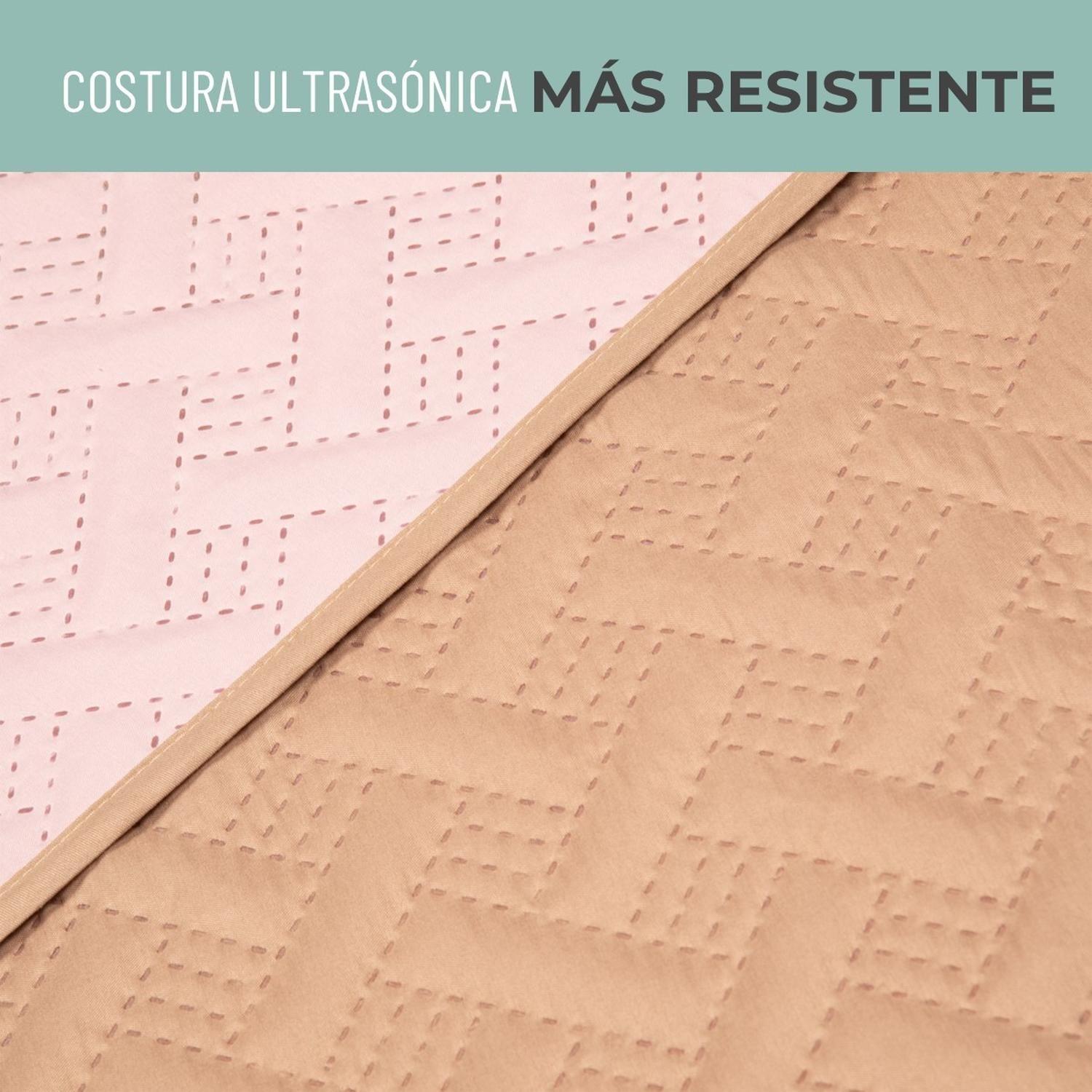Cubrecama Quilt Reversible +Funda Almohada 1,5 Plaza-7