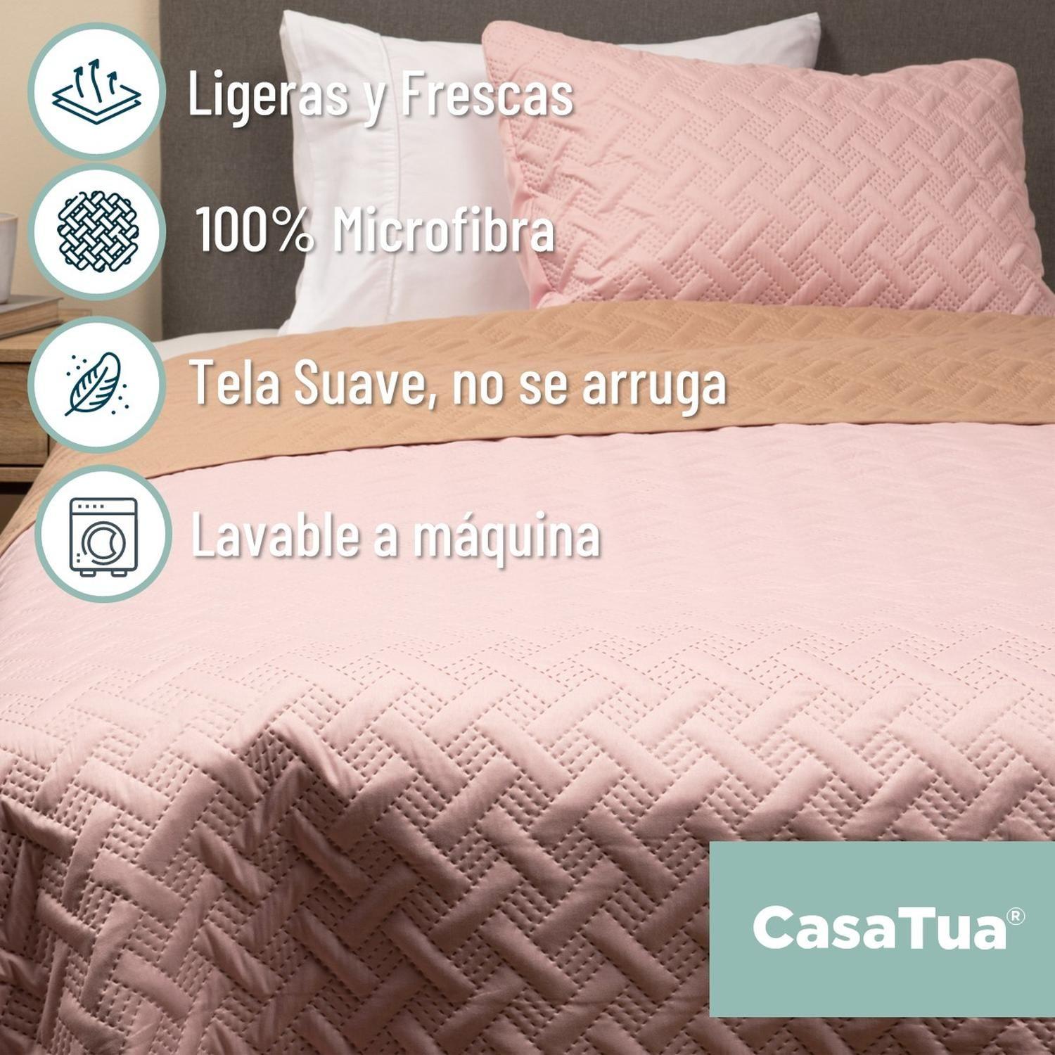 Cubrecama Quilt Reversible +Funda Almohada 1,5 Plaza-8