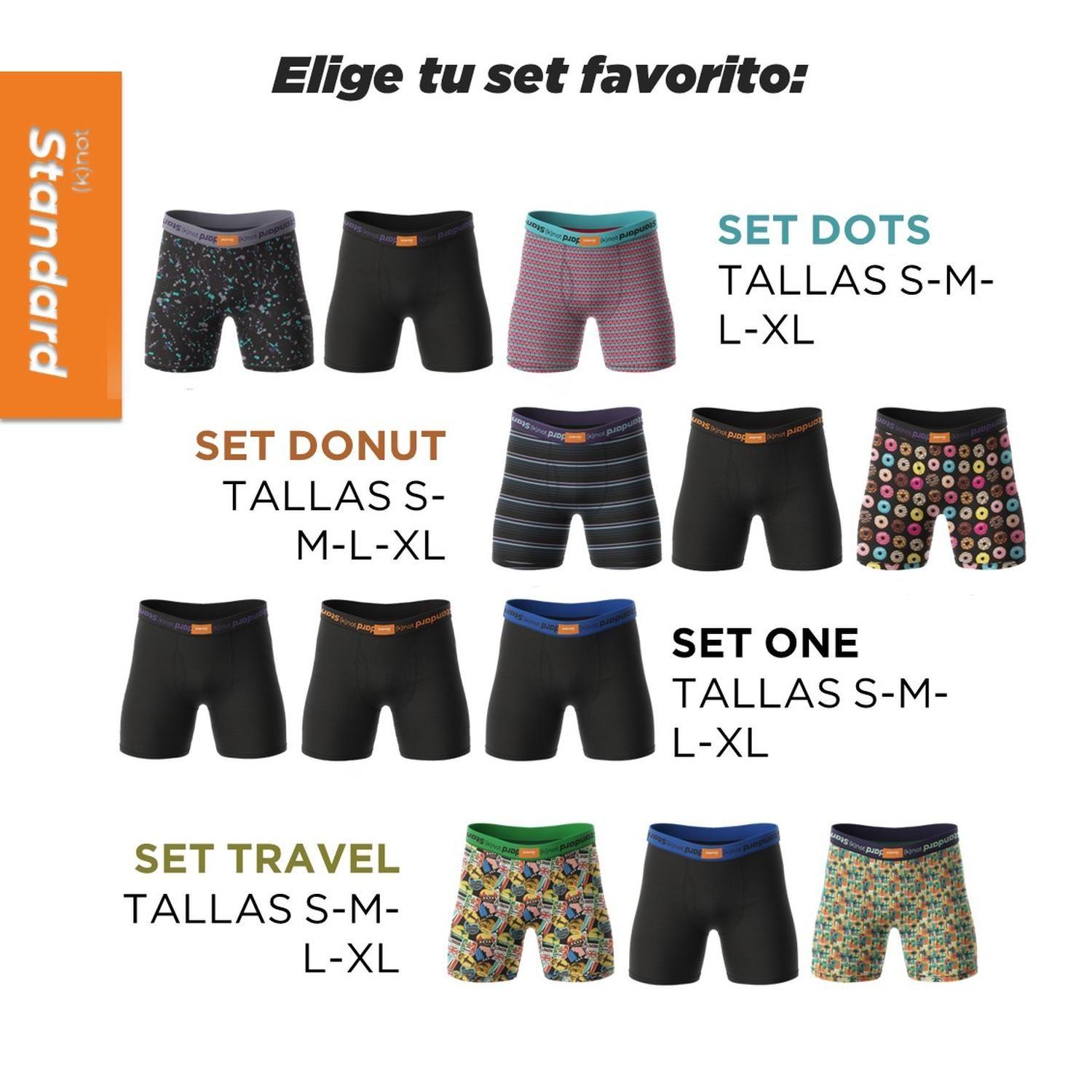 Boxer Hombre Algodon Calzoncillos Standard Pack de 3-5