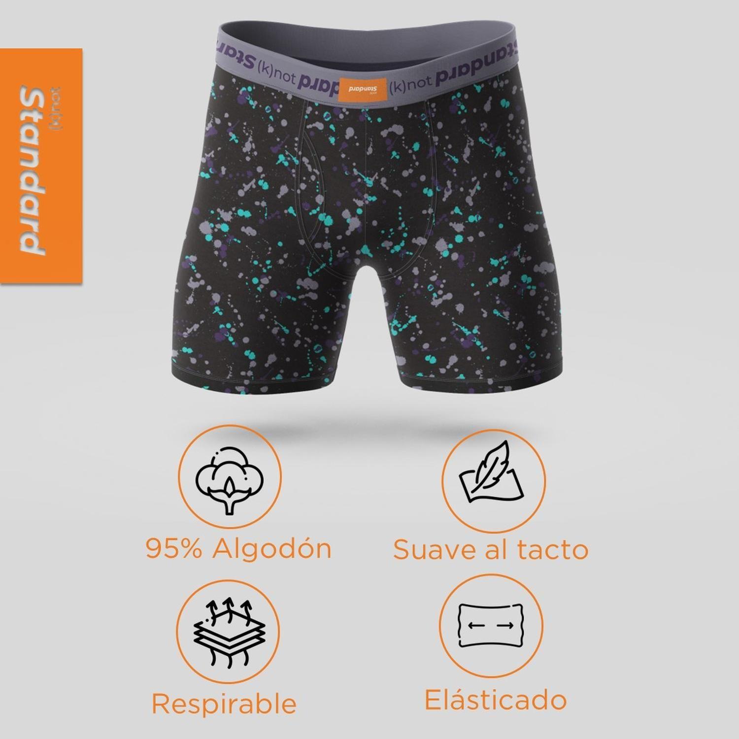 Boxer Hombre Algodon Calzoncillos Standard Pack de 3-1