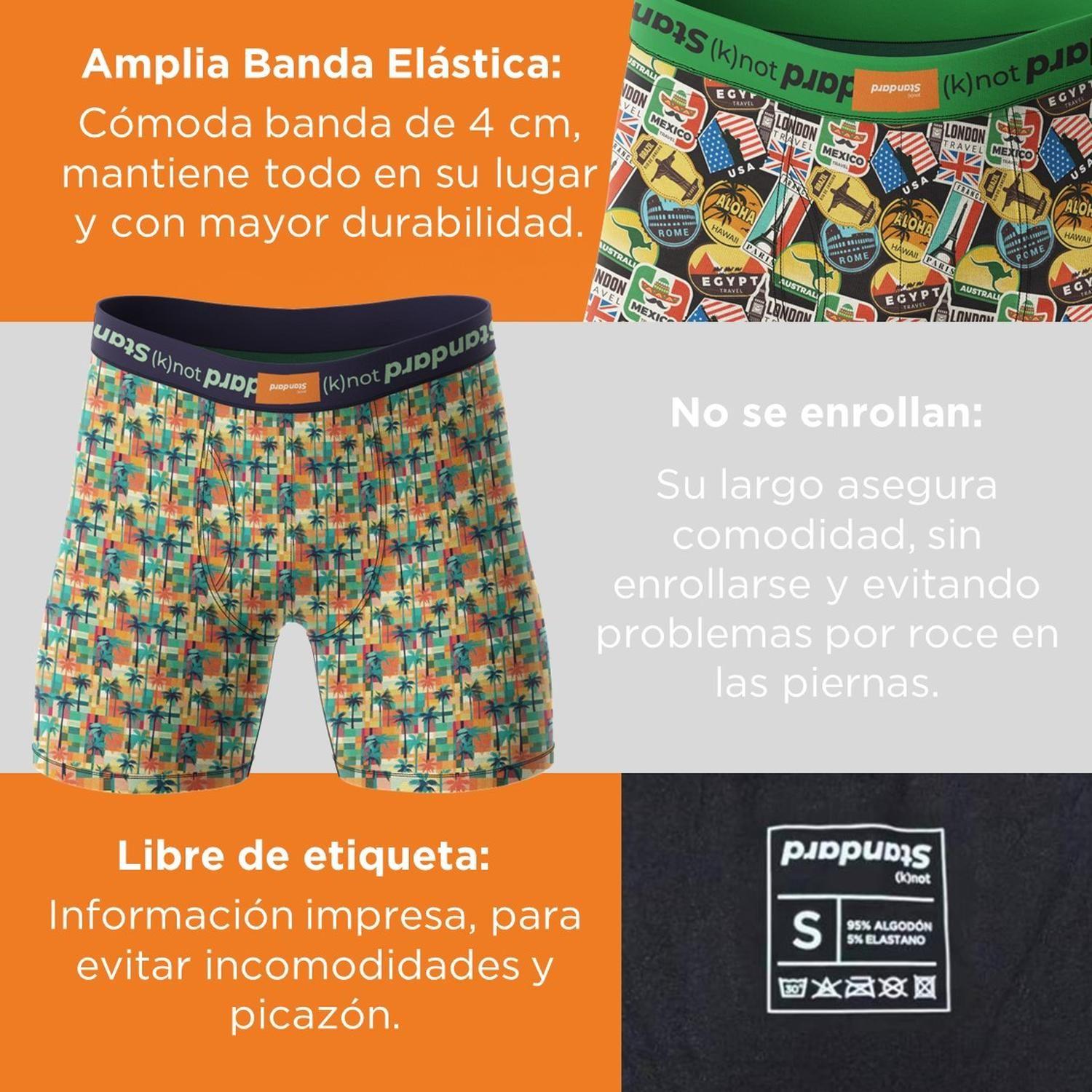 Boxer Hombre Algodon Calzoncillos Standard Pack de 3-3