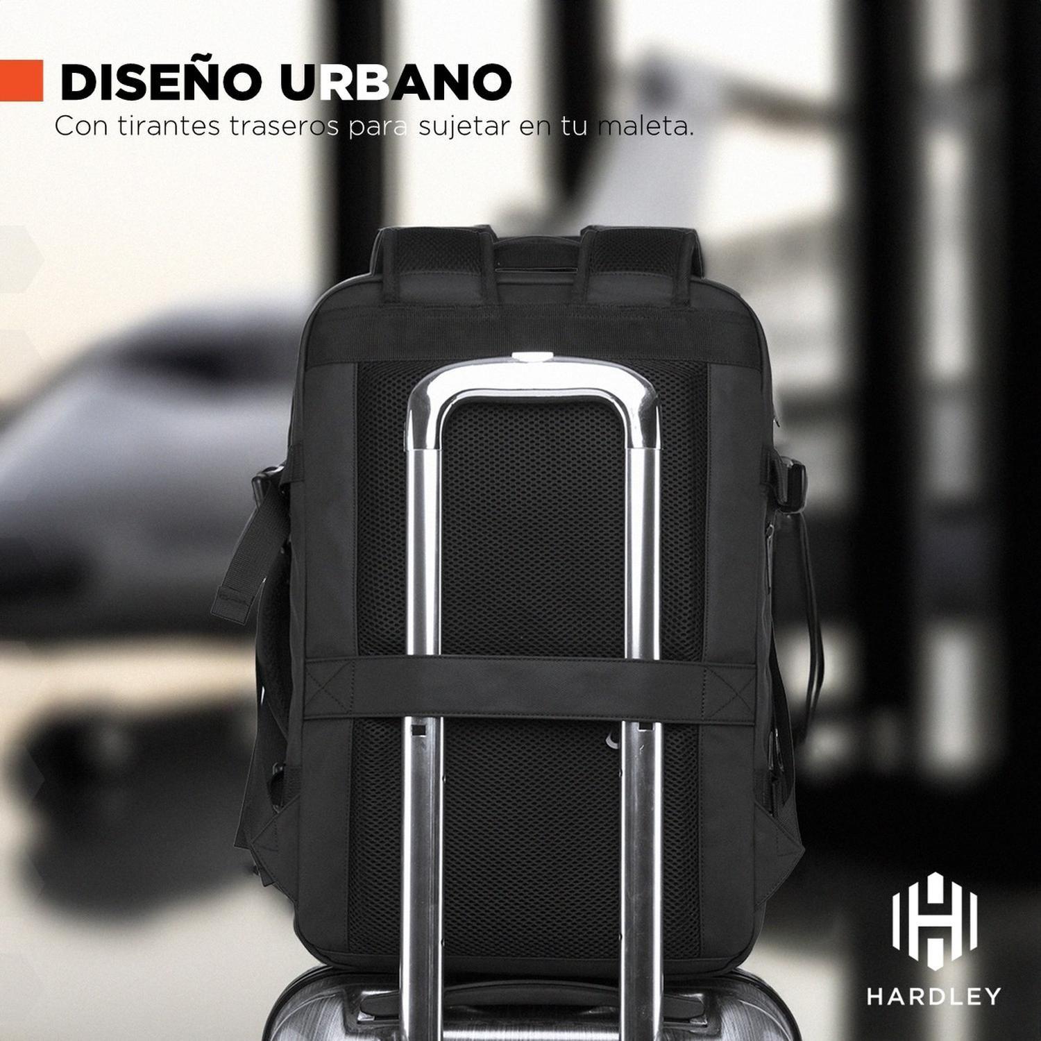 Mochila Viaje Cabina 47L Hardley Nylon Balistico Ajustable-2