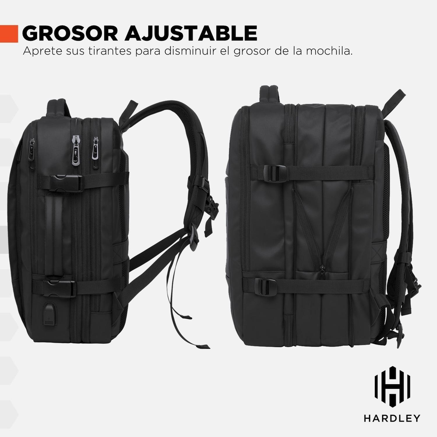 Mochila Viaje Cabina 47L Hardley Nylon Balistico Ajustable-5